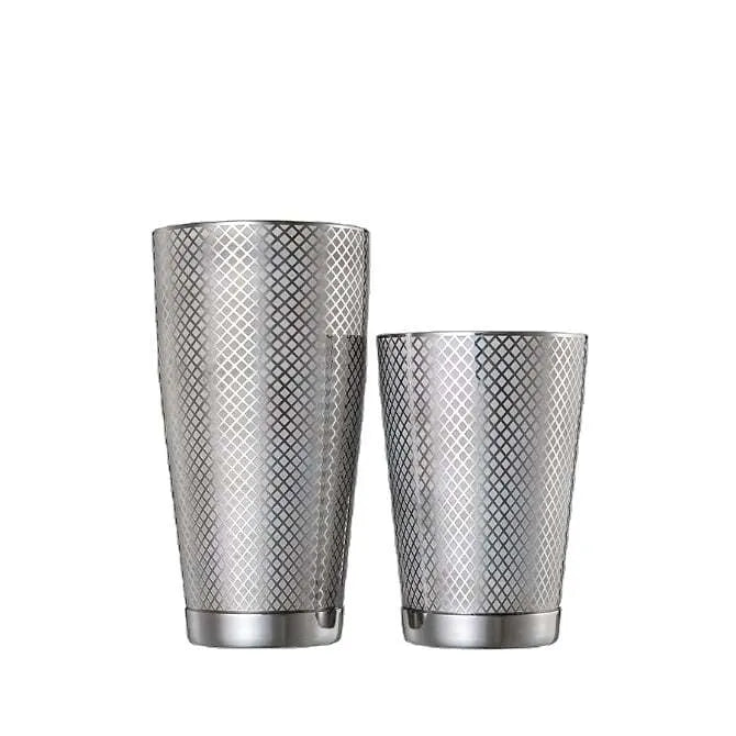 Premium Barfly Diamond Lattice Cocktail Shaker - 24oz Professional Stainless Steel Bartender Mixing Tool for Mojitos, Margaritas & Martinis - Perfect for Home Bars, Parties & Mixology Enthusiasts