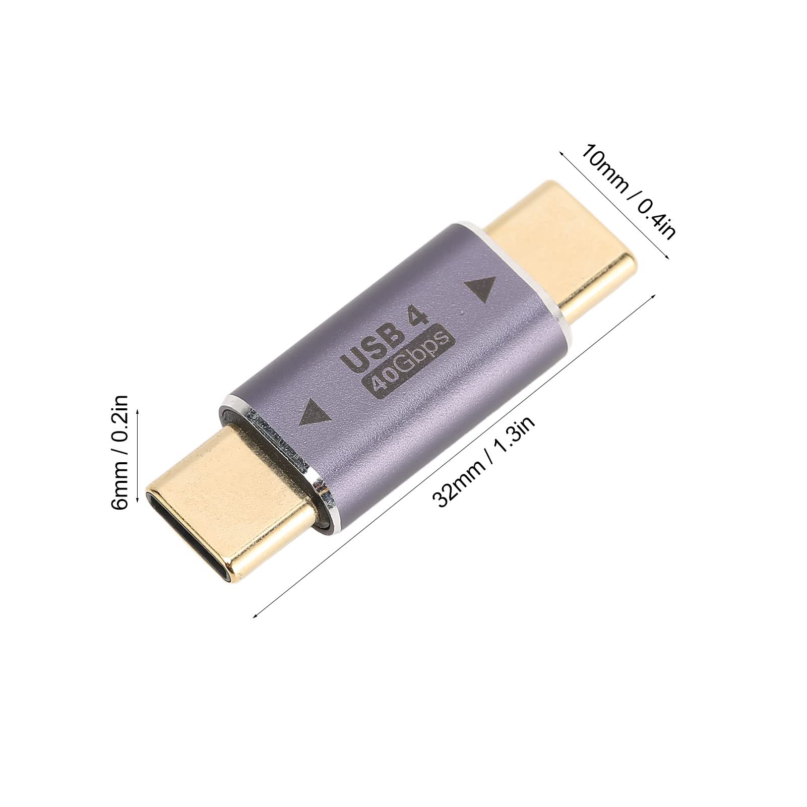 Gonetre 40g USB C Male to Male Adapter - 100W PD, 8K, 40Gbps High-Speed Charging & Data Transfer - USB C to USB C Cable for MacBook, iPad Pro, Galaxy S23, and More - Perfect for Fast Charging, HD Video, and Gaming