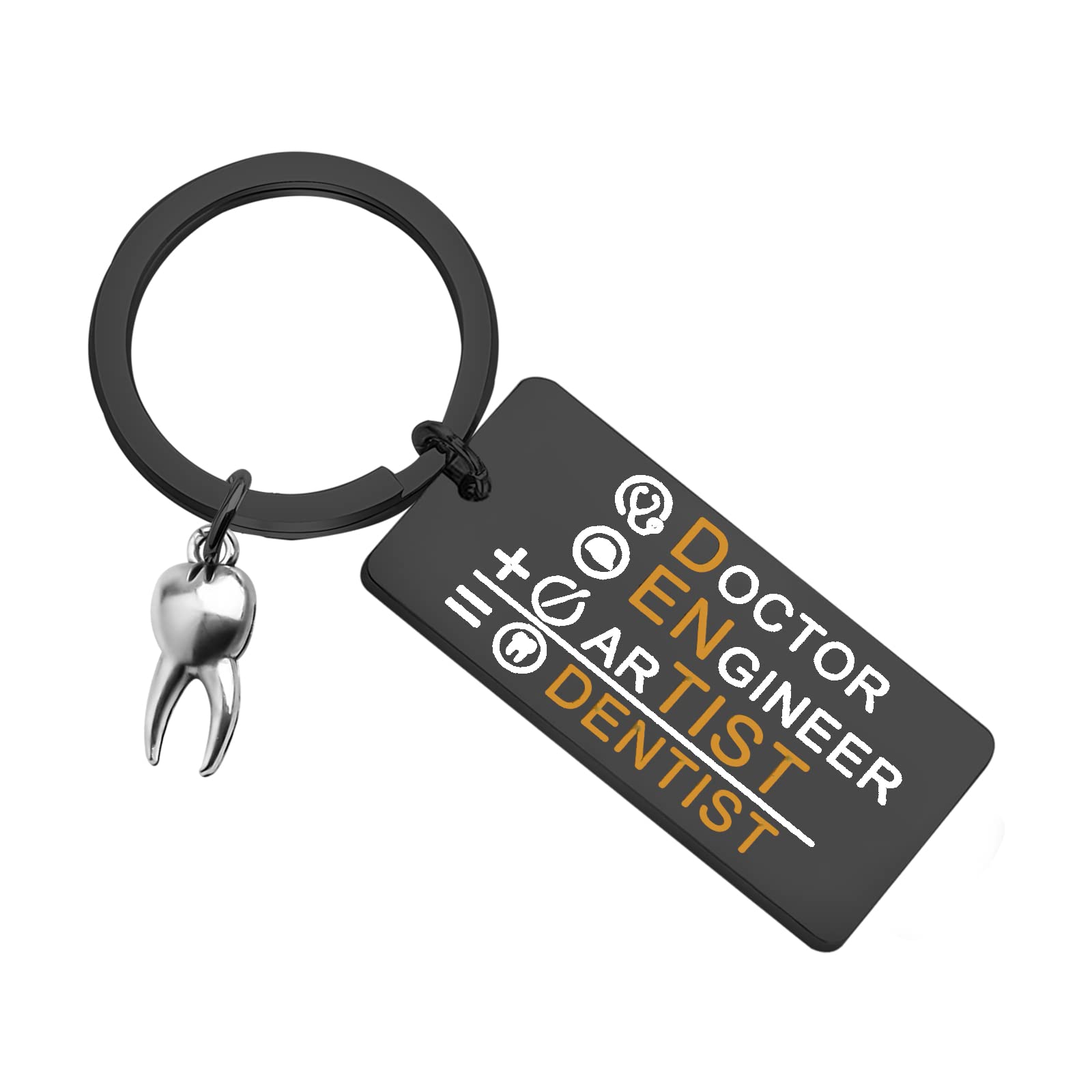 Funny Dentist Keychain - Cute Dental Hygienist Gift for Graduation, Orthodontist Jewelry | Perfect for Dental Students, Hygienists & Dentists | Office Decor, Graduation Party Favors, White Coat Gift