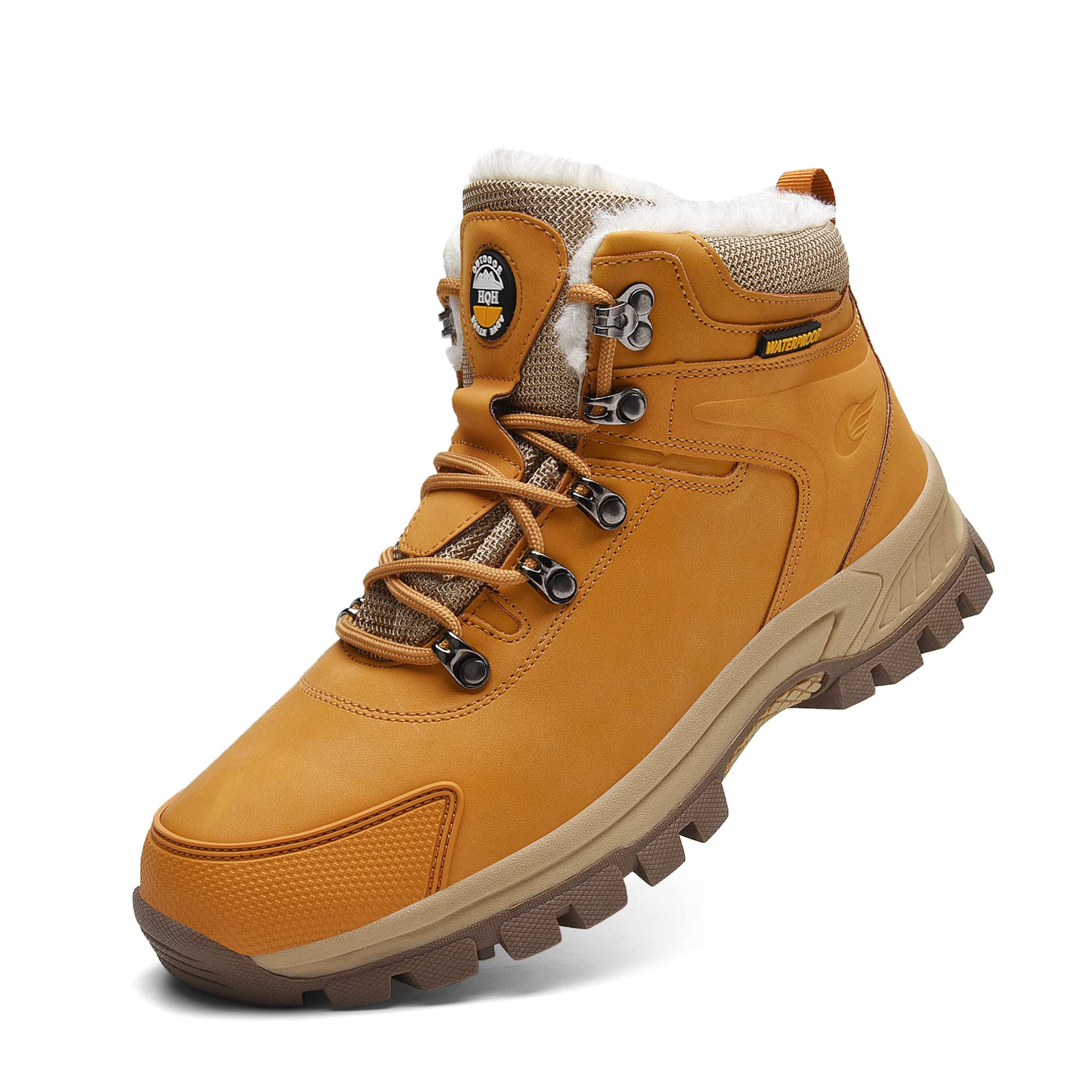 BEOAPT Men's & Women's Winter Hiking Boots - Waterproof, Non-Slip, Insulated Snow Boots for Cold Weather - Soft Lined Outdoor Trekking Shoes for Hiking, Camping & Winter Activities (Black)