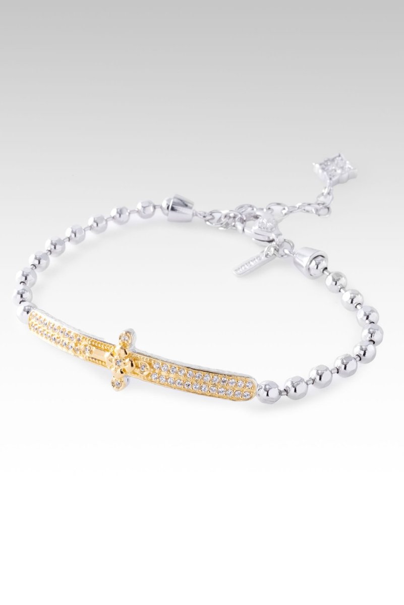 18K Gold Message of Hope Bracelet with White Zircon - Inspirational Jewelry Gift for Women, Perfect for Birthdays, Anniversaries & Everyday Encouragement