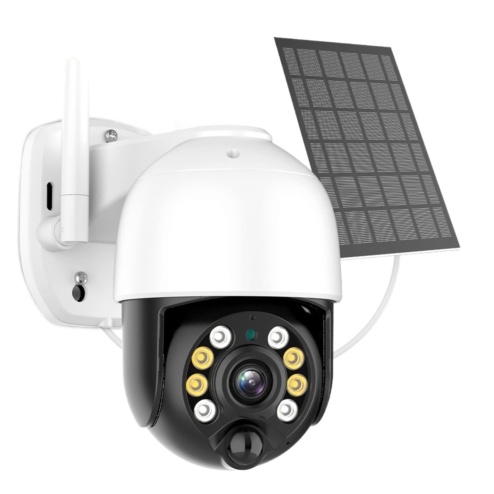 4G Solar Security Camera with SIM Card - 2K Wireless Outdoor PTZ IP Camera, Built-in Battery & PIR Motion Detection - Ideal for Home, Yard, and Business Surveillance (WiFi & 4G Connectivity)
