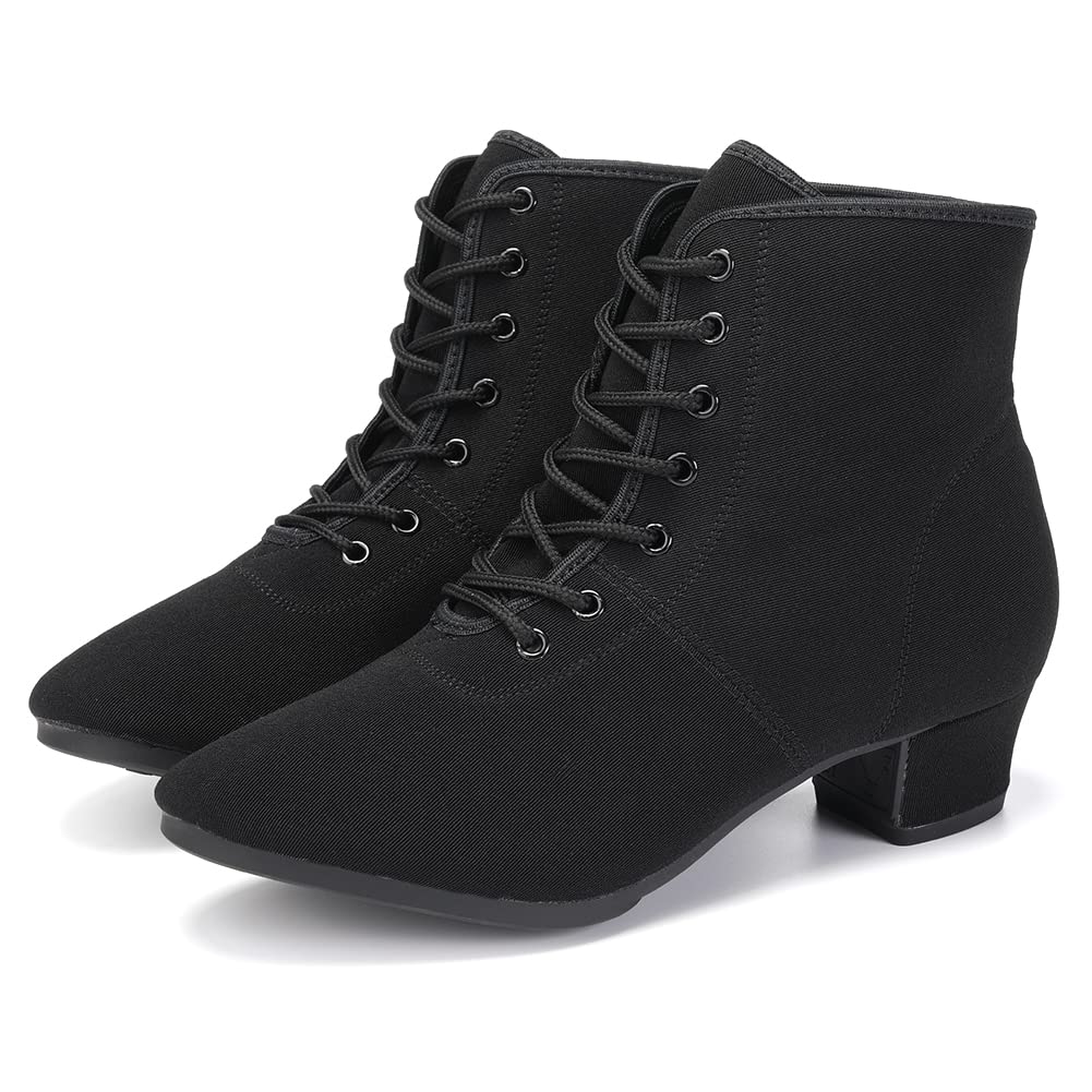 AOQUNFS Women's Latin Dance Shoes - Ballroom Salsa Tango Practice Shoes with Lace-Up Design (Model GB-NJB) | Perfect for Dance Classes, Performances & Social Dancing