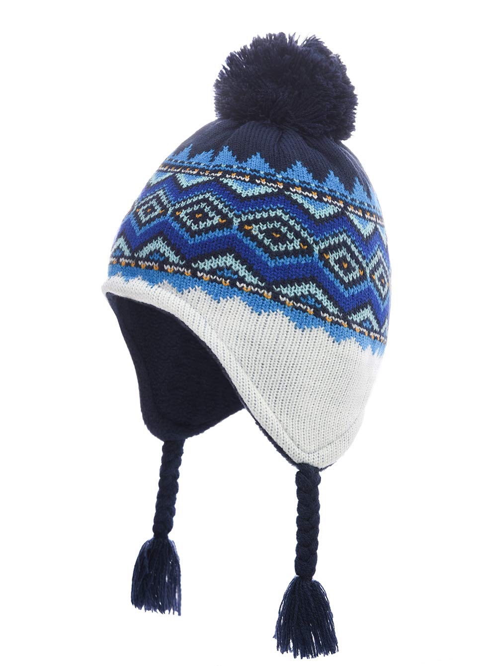 ERISO Warm Winter Hat for Toddler Boys & Girls - Fleece Lined Beanie with Ear Flaps - Cozy Cold Weather Accessory for Outdoor Play, Snow Days & Winter Adventures
