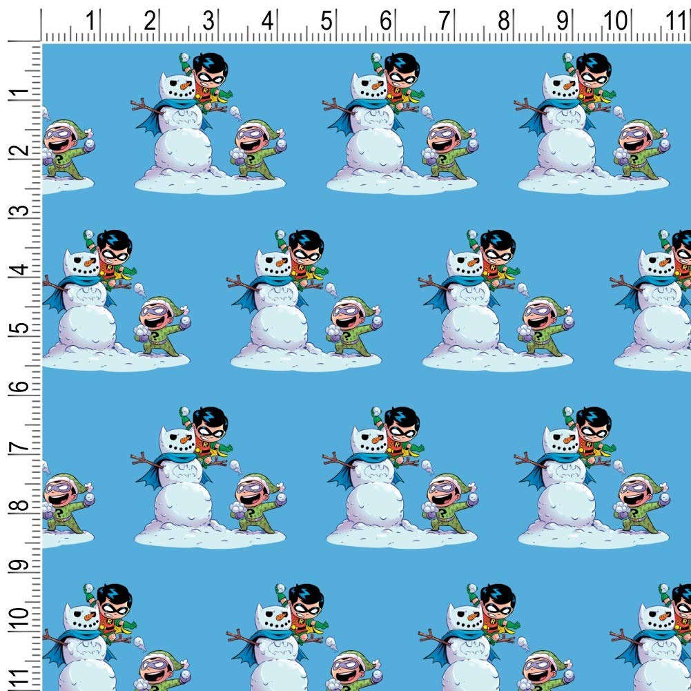 DC Comics Robin vs Riddler Snowball Fight Christmas Wrapping Paper Roll - Festive Holiday Gift Wrap for Birthdays, Parties & Special Occasions