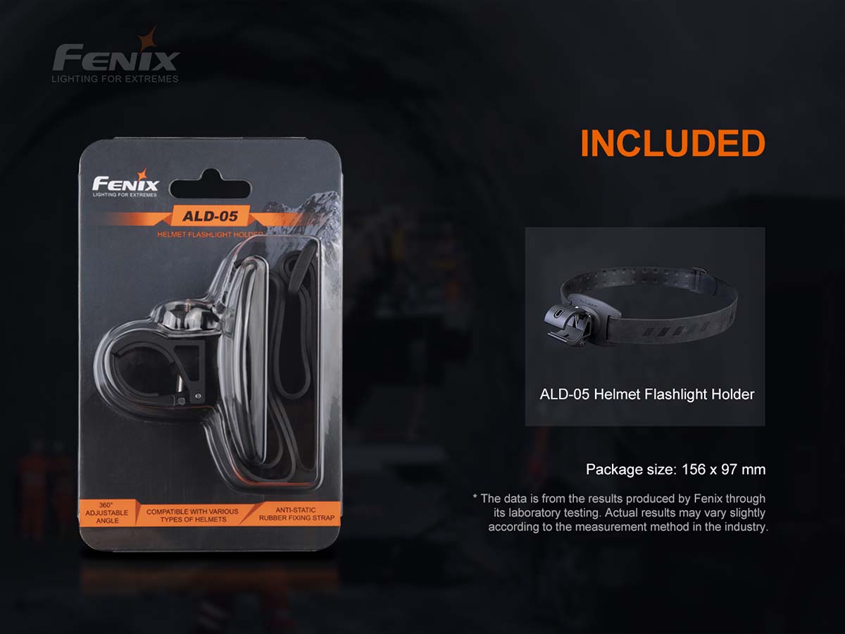 Fenix ALD 05 Helmet Flashlight Mount - Secure Hands-Free Headlamp Holder for Biking, Climbing & Night Work - Durable Helmet Light Attachment for Outdoor Adventures & Emergency Situations
