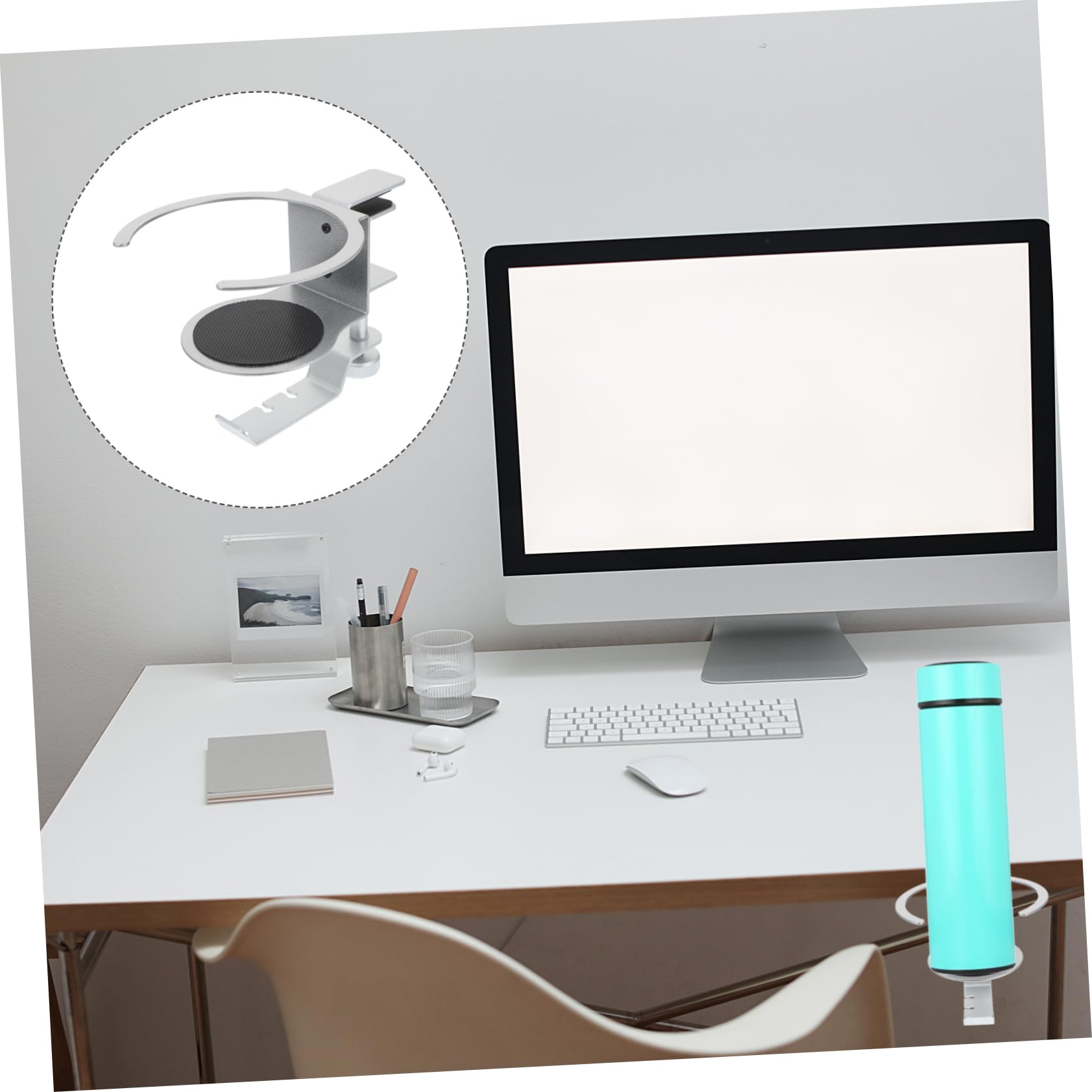 Premium Aluminum Alloy Headphone Stand with Clothes Rack - Durable Metal Headset Holder for Desk, Gaming Setup & Office Organization (Space-Saving Dual-Purpose Design)