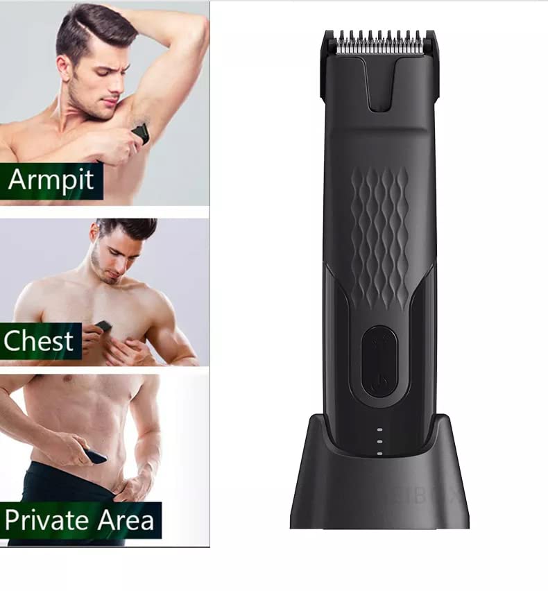 Electric Body Shaver for Men - Waterproof USB Rechargeable Body Trimmer with LED Light | Full Body Grooming Kit for Beard, Chest, Back & Pubic Hair | Perfect for Travel, Gym & Home Use