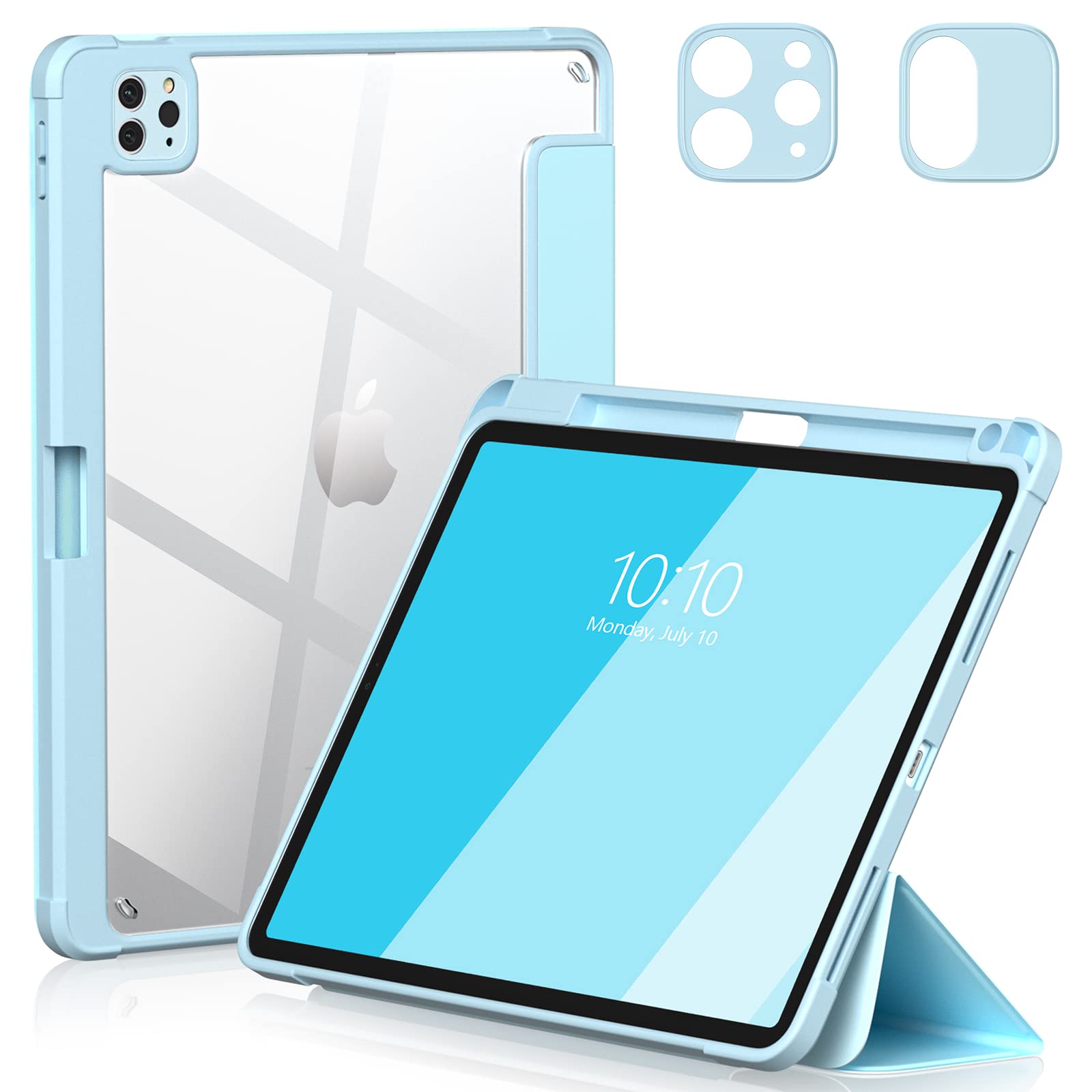 Premium Shockproof iPad Air 5th/4th Gen Case (2022/2020) & iPad Pro 11 Case - 10.9 Inch Clear Protective Cover with Pencil Holder, Auto Sleep/Wake & Camera Protection - Perfect for Work, Travel & School Use