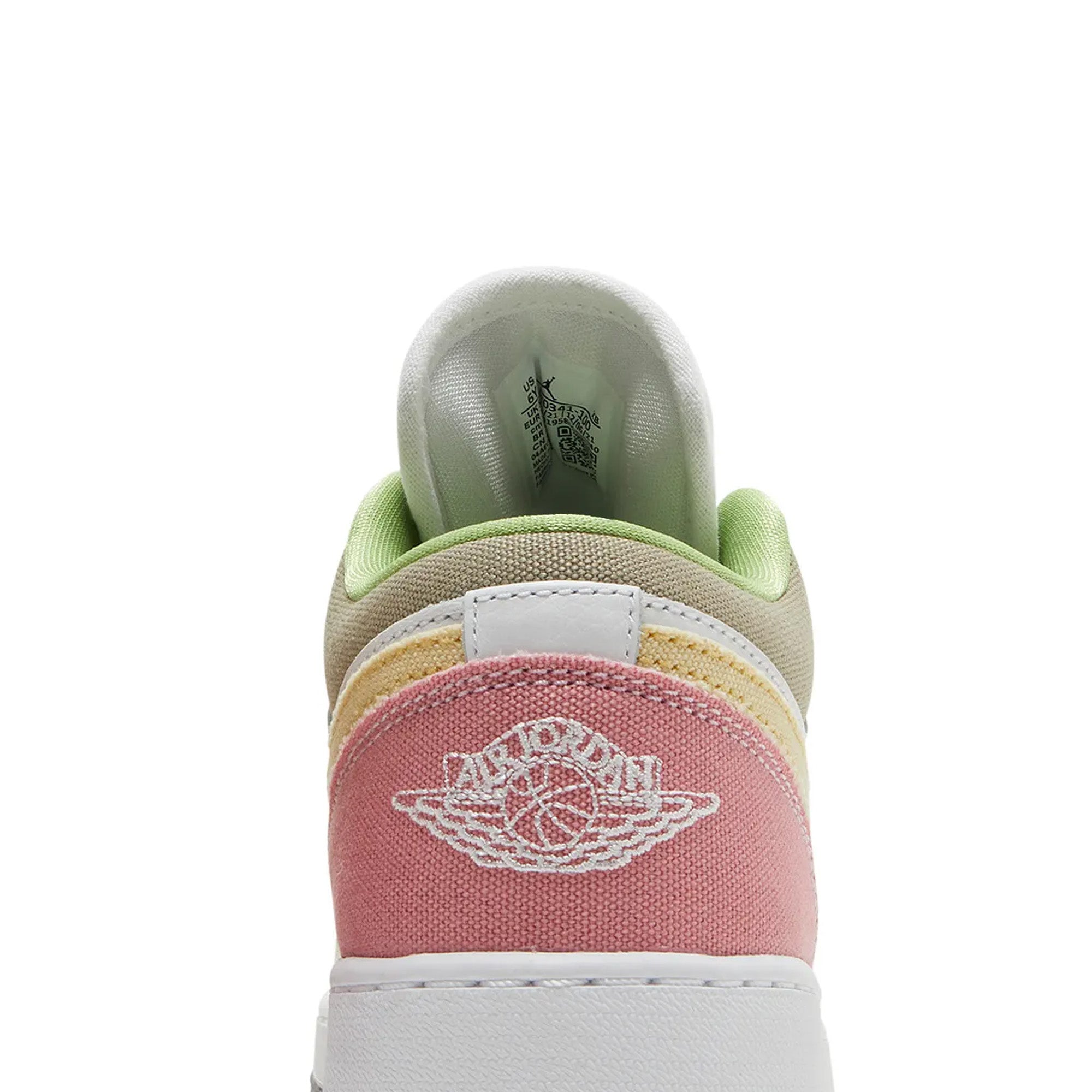 Air Jordan 1 Low 'Pastel Grind Vivid Green' GS Sneakers for Women & Girls (2021) - Perfect for Casual Wear, Street Style & Sneaker Collection