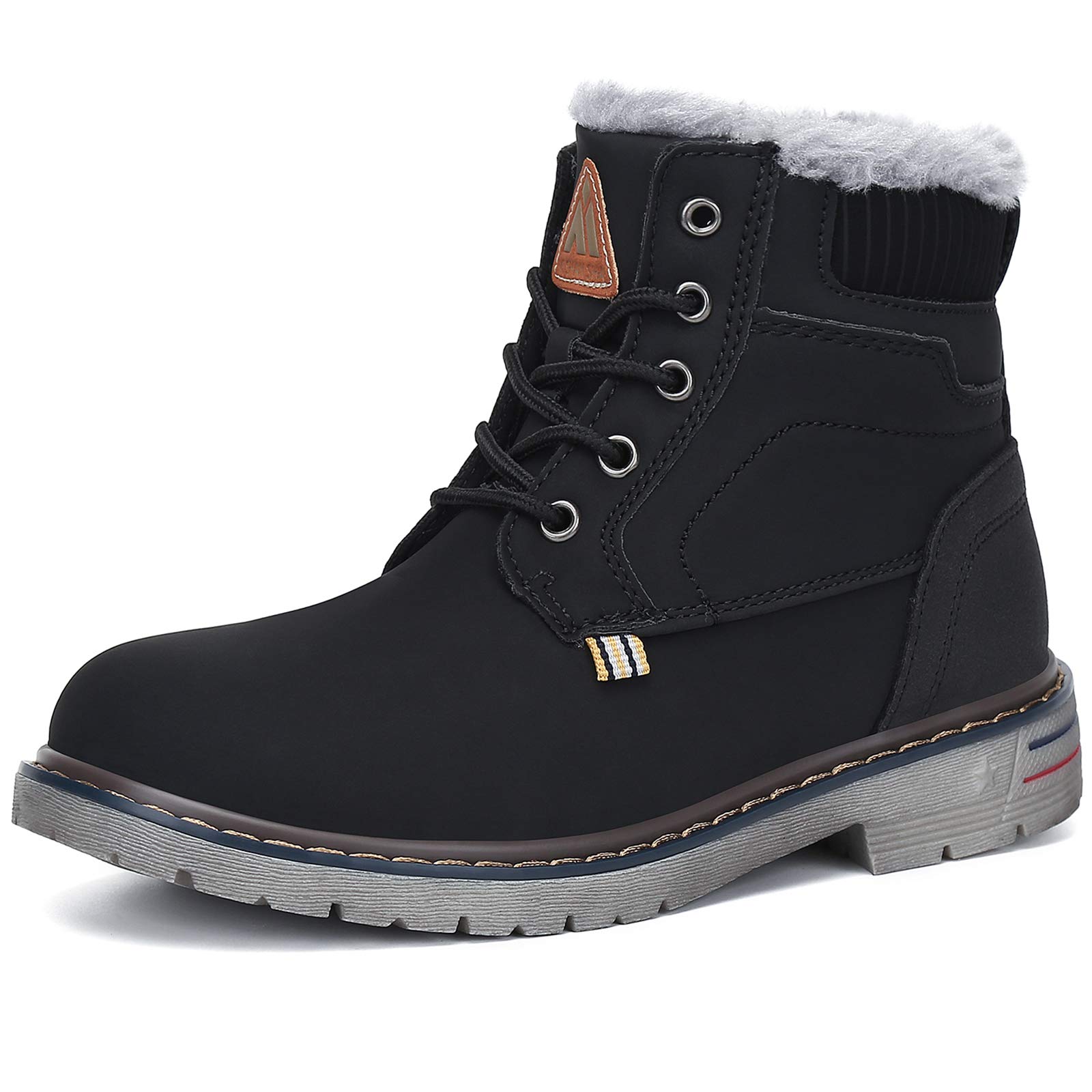 Mishansha Waterproof Winter Snow Boots for Boys & Girls - Kids Fur Lined Hiking Boots for Cold Weather, Outdoor Walking Shoes - Perfect for Snow Play, School & Winter Adventures