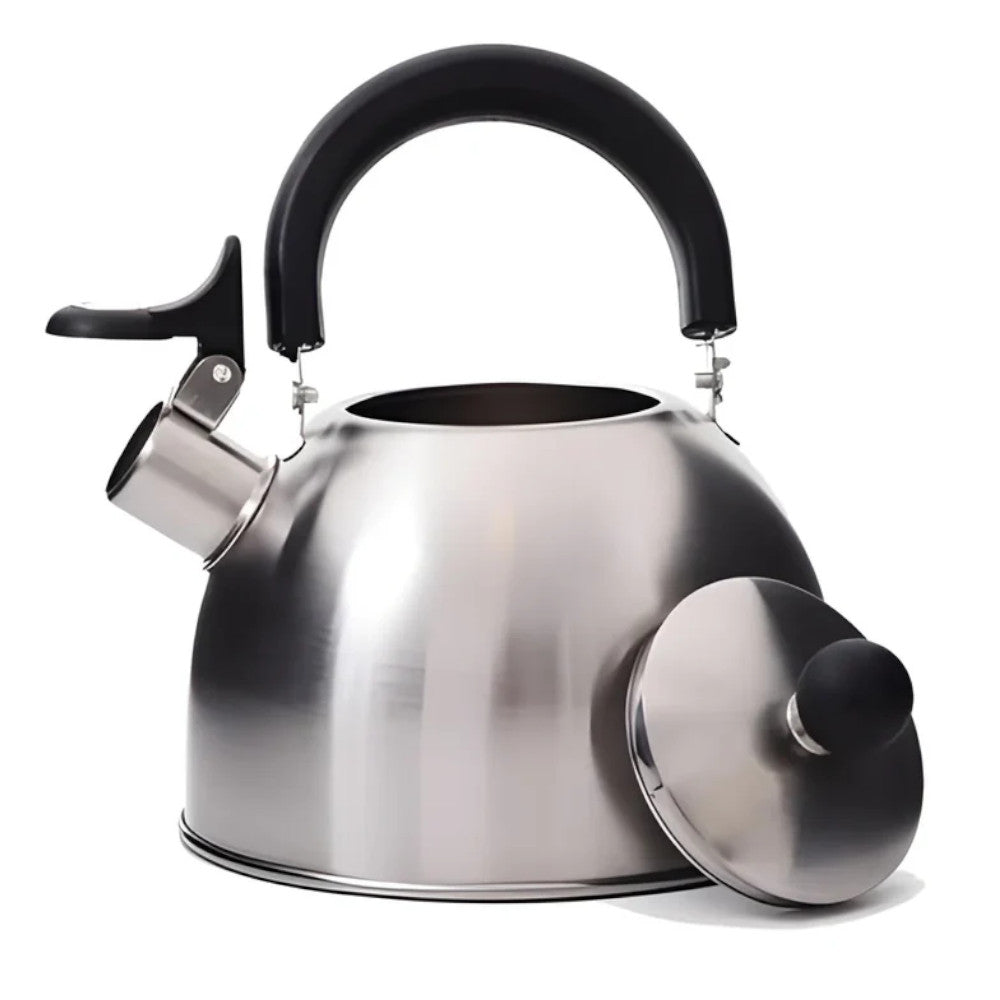 HAUZ AKL1695 2L Stainless Steel Whistling Tea Kettle - Stovetop Whistling Kettle for Gas & Electric Stoves - Perfect for Boiling Water, Making Tea & Coffee in Kitchen, Camping or Office Use