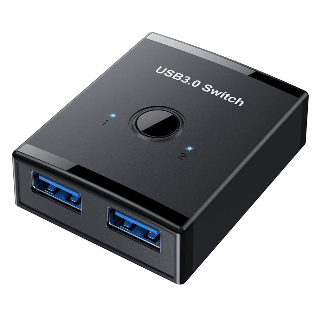 Doumneou USB 3.0 KVM Switch with USB Hub - 2-Port Peripheral Sharing for PC, Mouse & Printer | Perfect for Home Office & Multi-Device Workstations