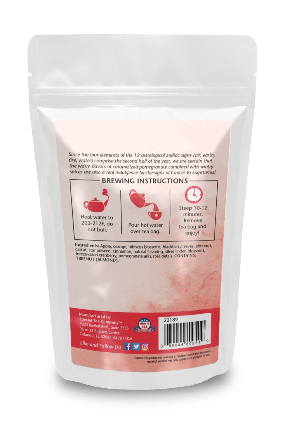 Premium Winter Solstice Fruit Tea - 20 Tea Bags for Cold Weather, Holiday Gifts & Cozy Relaxation