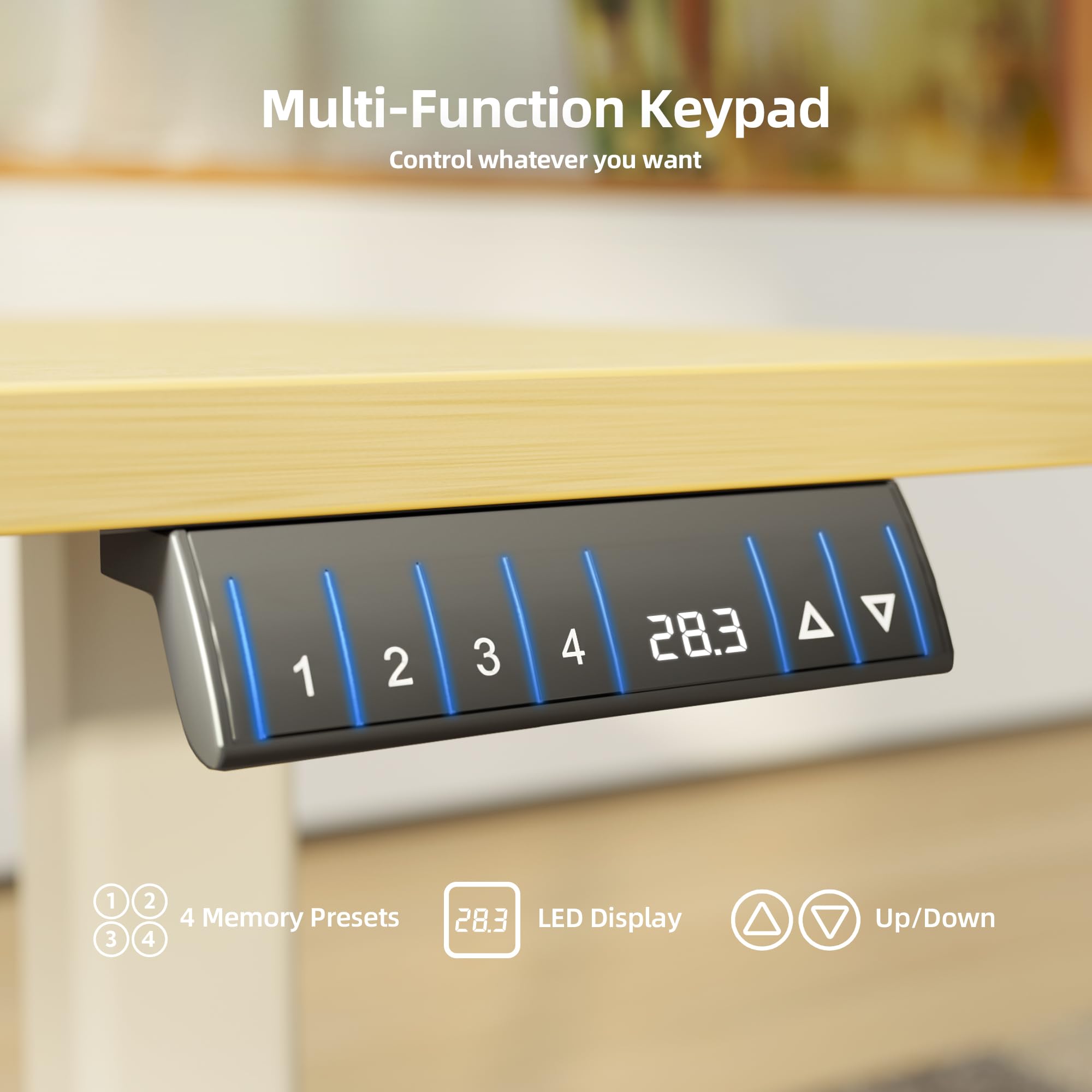 YDN L-Shaped Electric Standing Desk with Dual Motor, Adjustable Height Corner Desk (63 x 55 Inch) - Home Office Workstation with Splice Board, Ergonomic Large Standing Desk for Productivity - Perfect for Small Spaces & Shared Workspaces
