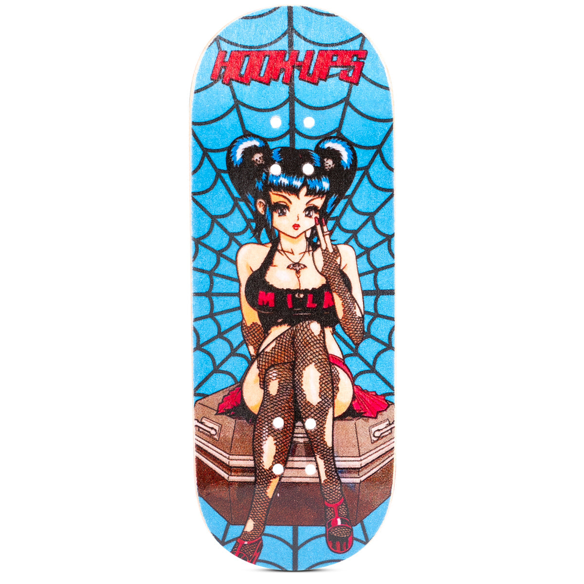 Hookups Fingerboard Deck - Professional Mini Skateboard for Finger Tricks & Training - Perfect for Skateboard Enthusiasts & Home Practice
