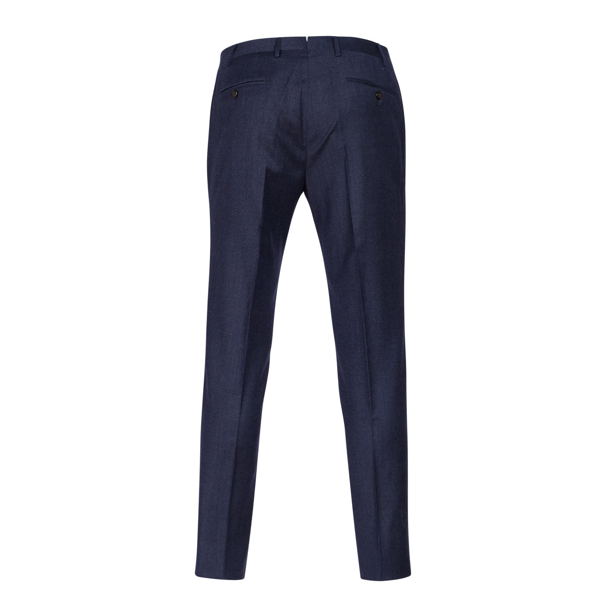 Premium CORNELIANI Men's Flannel Dress Pants in Dark Blue - Classic Fit for Business Casual & Office Wear
