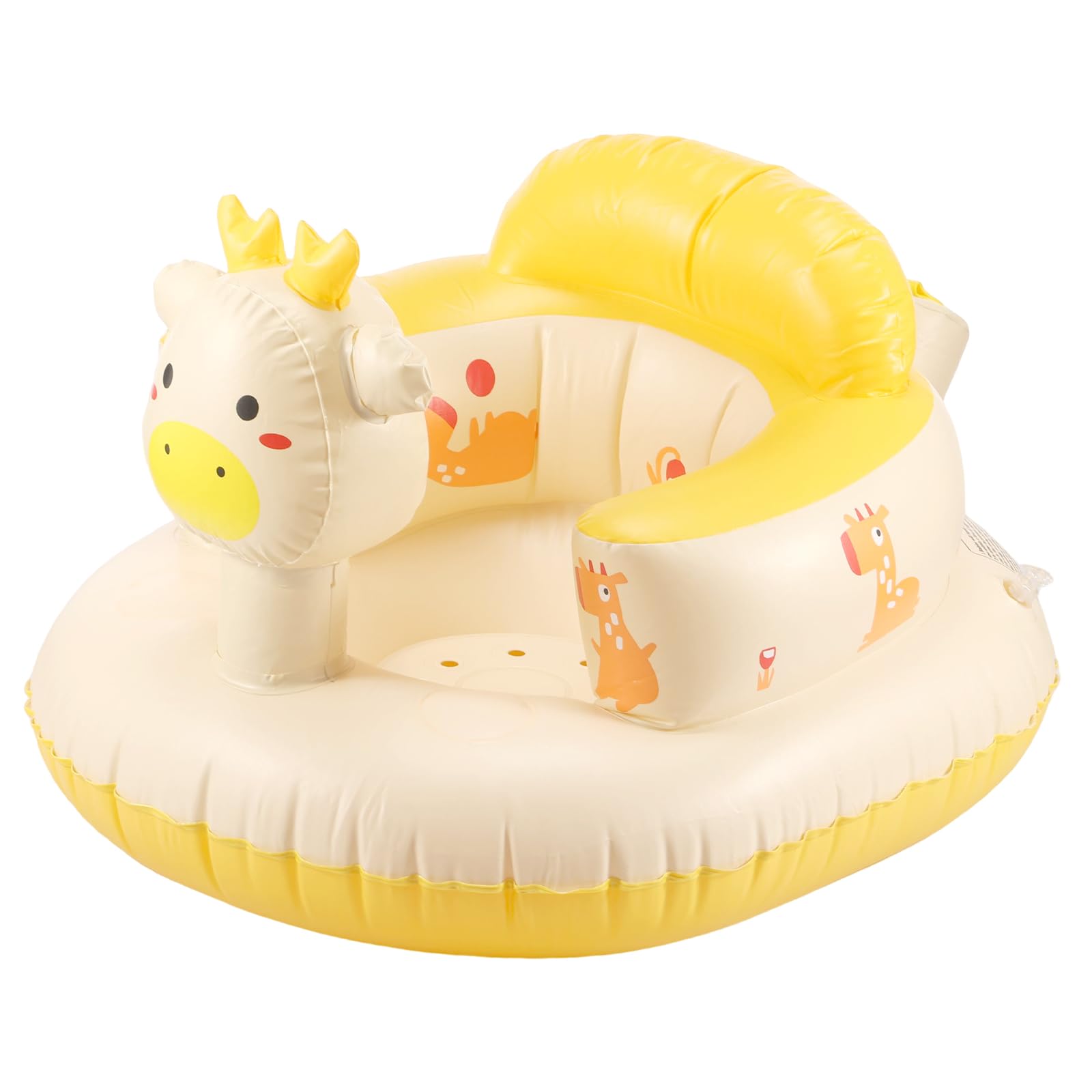 Inflatable Baby Seat for Babies - Portable Floor Sitting Chair with Built-In Air Pump for Home & Travel - Ideal for Playtime, Feeding, and Learning to Sit - Perfect Baby Gift for New Parents