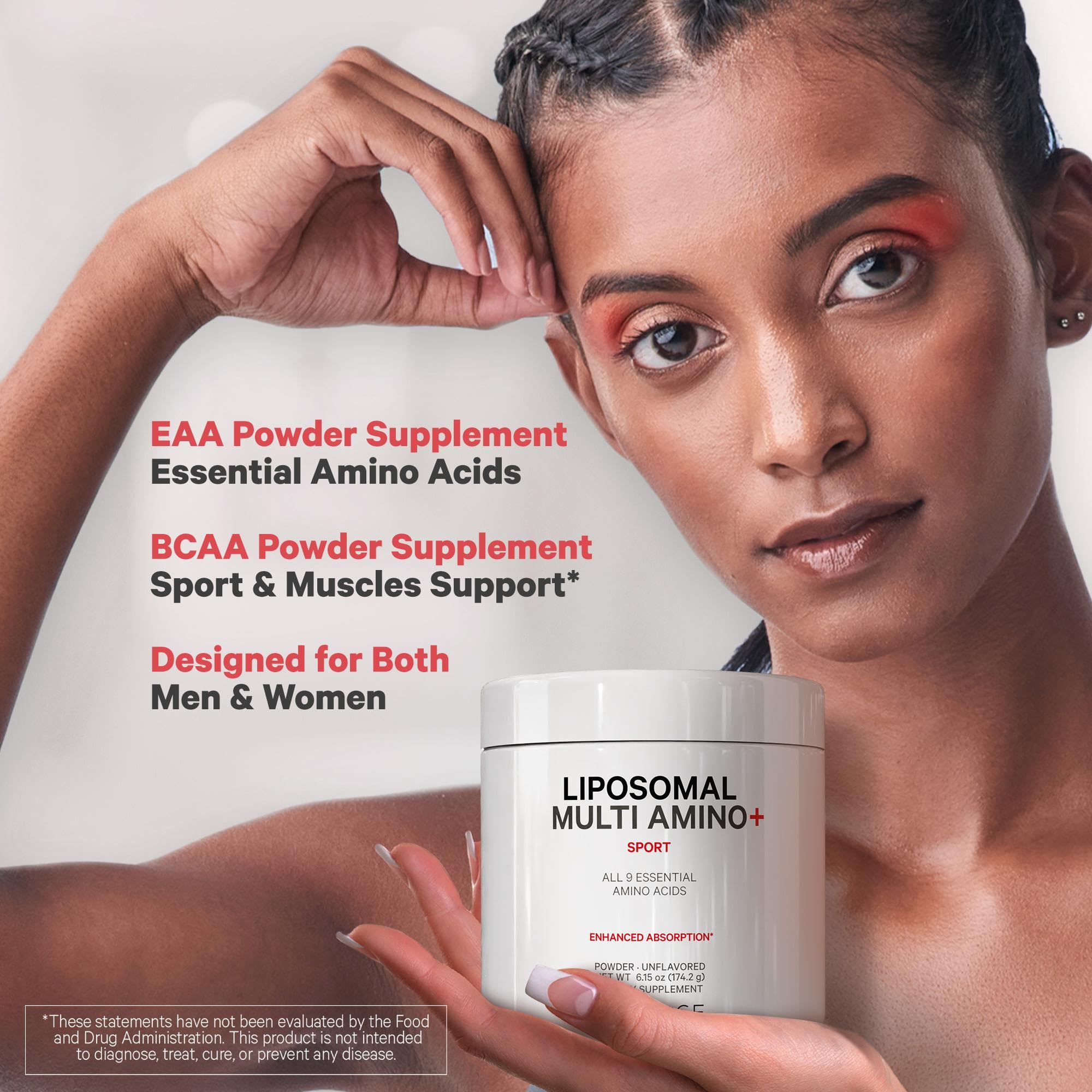 Codeage Liposomal Multi Amino Powder Supplement - BCAA & EAA with All 9 Essential Amino Acids | Branched-Chain Amino Acid Support | Pre & Post Workout Recovery | Unflavored Non-GMO Formula | Liposomal Delivery for Better Absorption | 6.15 oz Powder | Ideal for Athletes, Fitness Enthusiasts & Muscle Recovery
