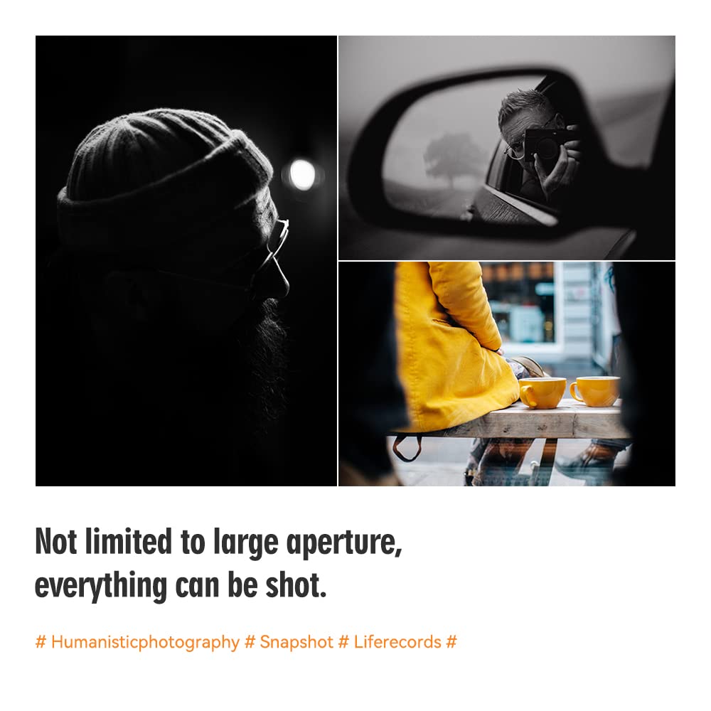 TTArtisan 35mm F0.95 APS-C Large Aperture Manual Focus Lens for Fujifilm X Mount (X-A10, X-A20, X-A3, X-A5) - Perfect for Low Light Photography, Portraits & Street Shooting