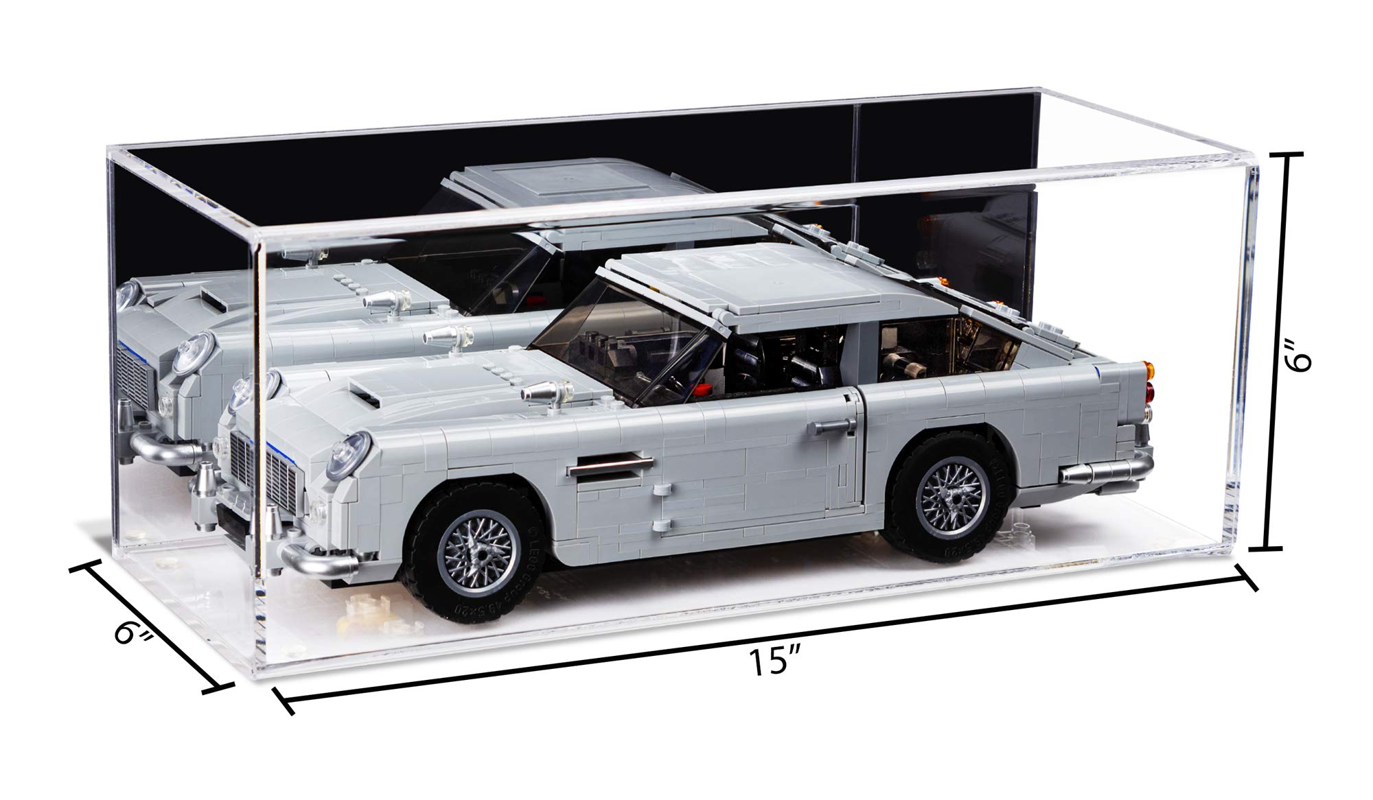 6x6x15 Inch Acrylic Display Case with Mirror - Versatile Showcase for Collectibles, Jewelry & Retail Displays (A078-MB) | Perfect for Home Decor, Store Shelves & Gift Packaging