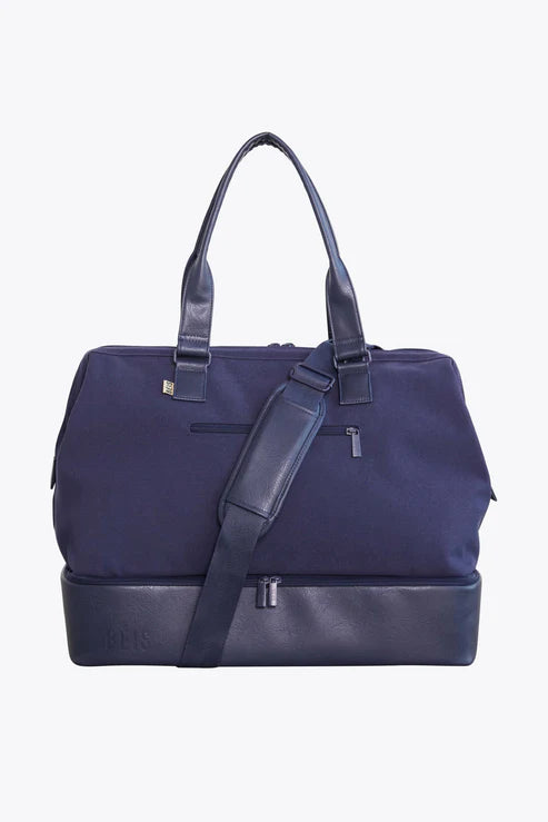 The Weekender Duffle Bag in Navy Blue - Perfect for Travel, Gym & Weekend Getaways