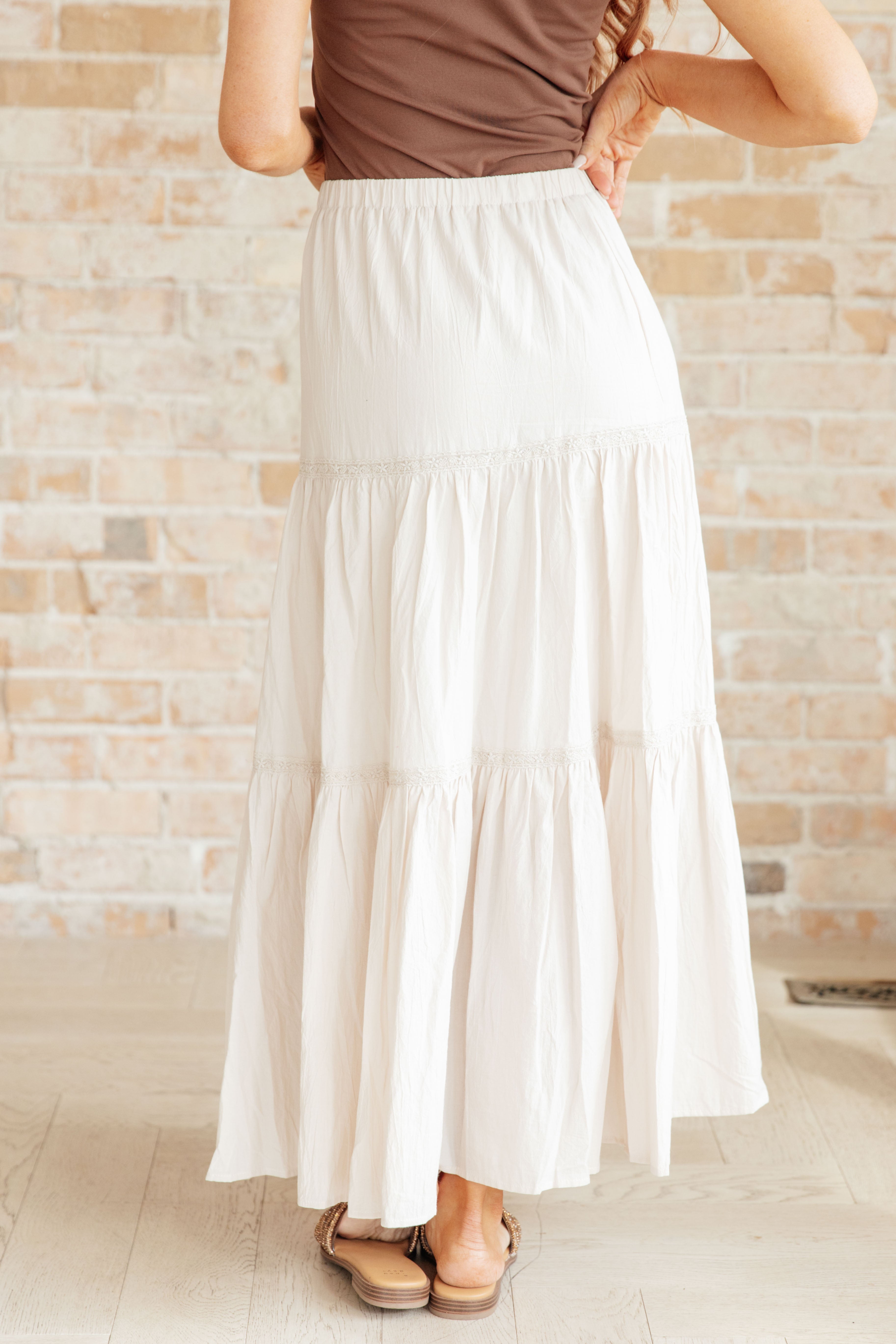 Let It Begin Tiered Maxi Skirt - Flowy Boho Long Skirt for Women | Perfect for Beach, Vacation & Summer Outfits