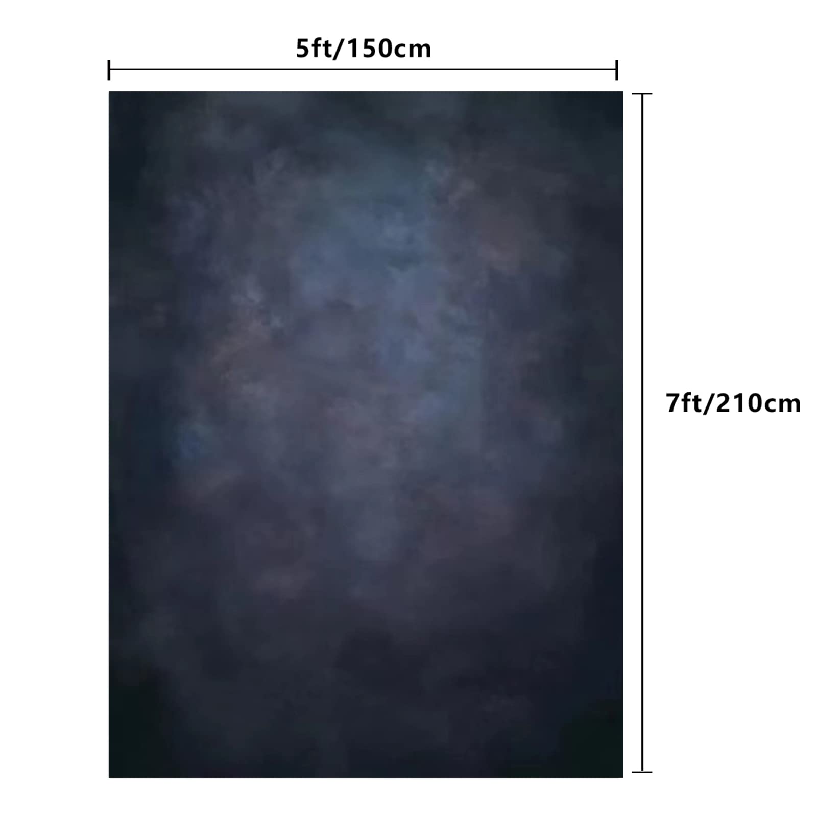 Dark Blue Abstract Photography Backdrop - 5x7ft Vinyl Studio Background for Portraits, Newborn Baby Photo Shoots & Professional Photography | Perfect for Studios, Events & Creative Projects