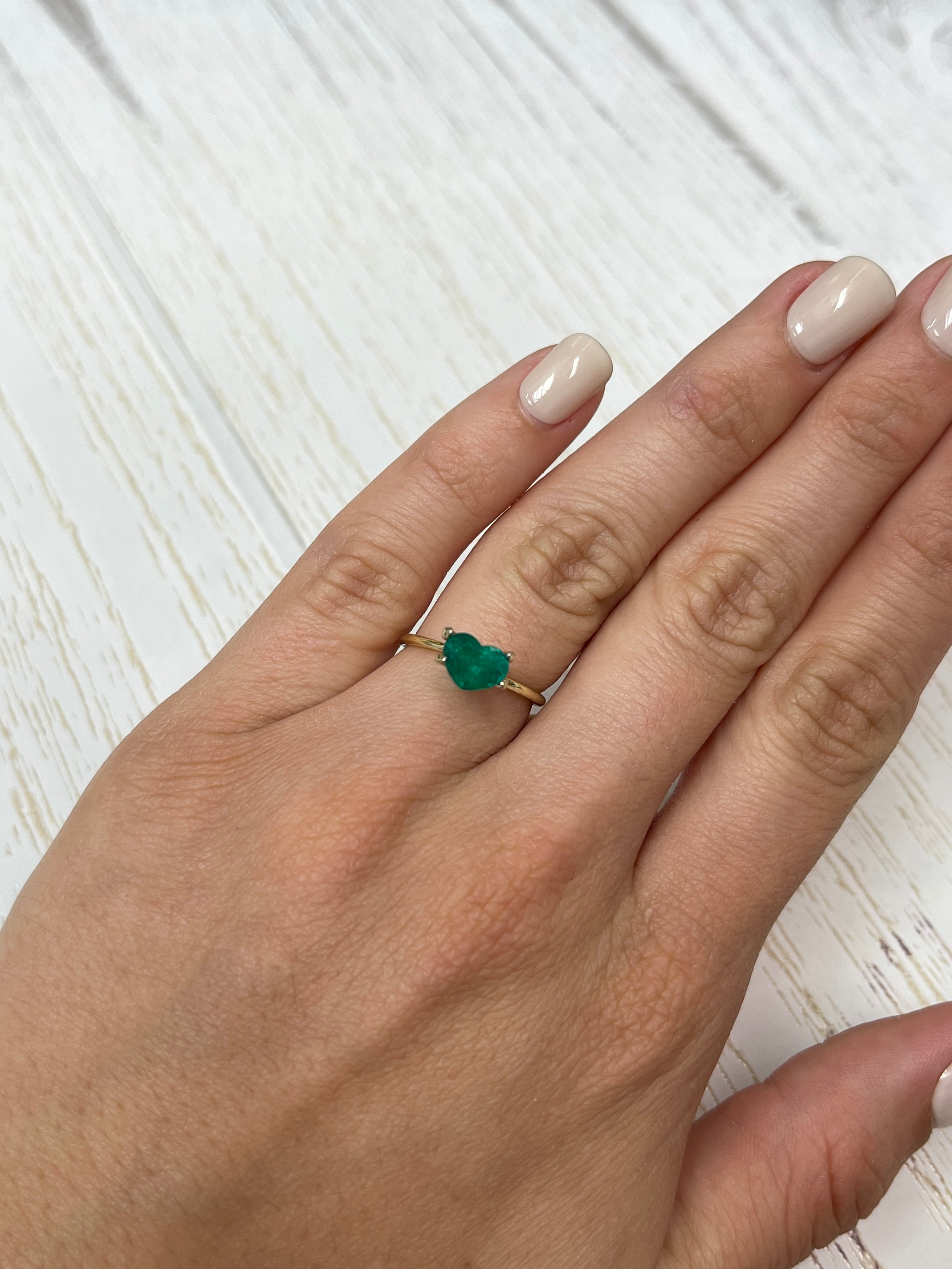 1.16 Carat Intense Muzo Green Natural Loose Colombian Emerald Heart Cut Ring - Perfect for Engagement Rings, Anniversary Gifts & Fine Jewelry Collections