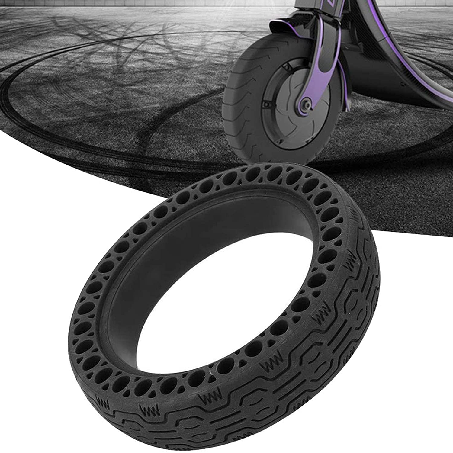 Premium Scooter Replacement Wheel - High-Grip TPS Damping Solid Tire, Anti-Burst Front/Rear Wheel for Electric Scooters | Durable Commuting & Urban Travel Accessory