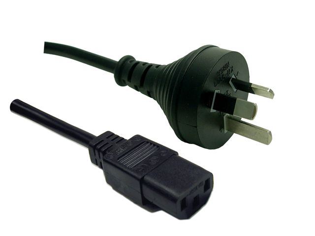 0.3M 3 Pin Plug to IEC C13 Female Plug 10A Power Cord - SAA Approved, 1.0mm Thick for Computer, Monitor & Office Equipment | Heavy Duty & Safe Power Supply Solution