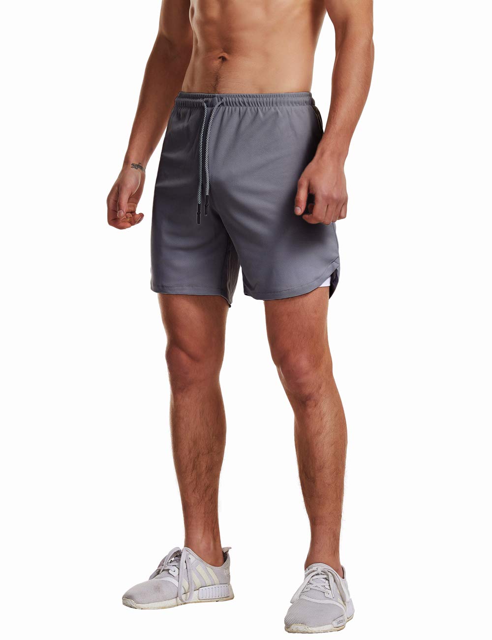 FLYFIREFLY Men's 2-in-1 Workout Running Shorts 7