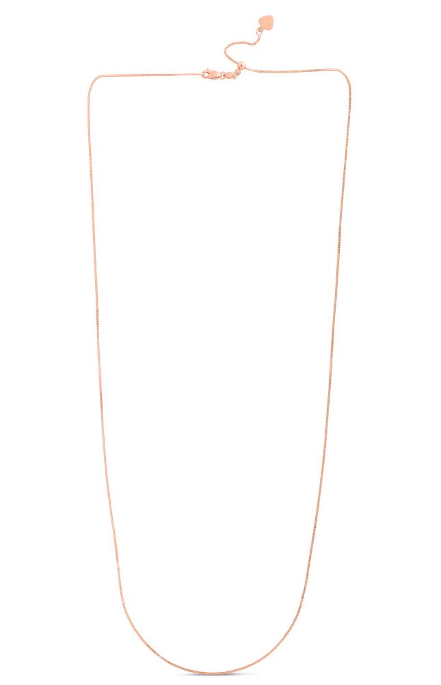 14K Gold 0.68mm Adjustable Box Chain Necklace - Dainty & Elegant Jewelry for Women - Perfect for Layering, Gifts & Everyday Wear