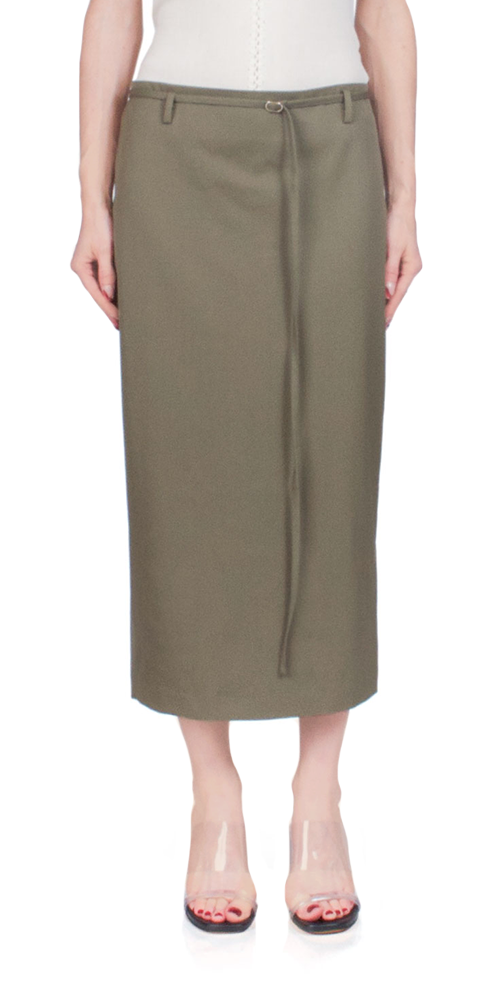 Stylish Belted Pencil Skirt for Women - High Waist Slim Fit Office Work Skirt - Perfect for Business Attire, Cocktail Parties & Formal Events