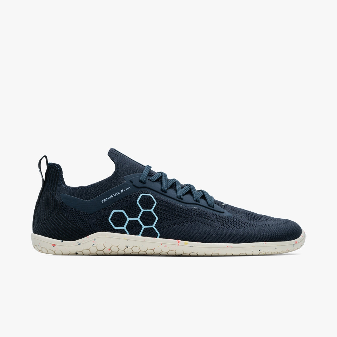 Vivobarefoot Men's Primus Lite Knit Barefoot Shoes - Midnight Blue | Lightweight & Breathable for Running, Gym & Outdoor Activities