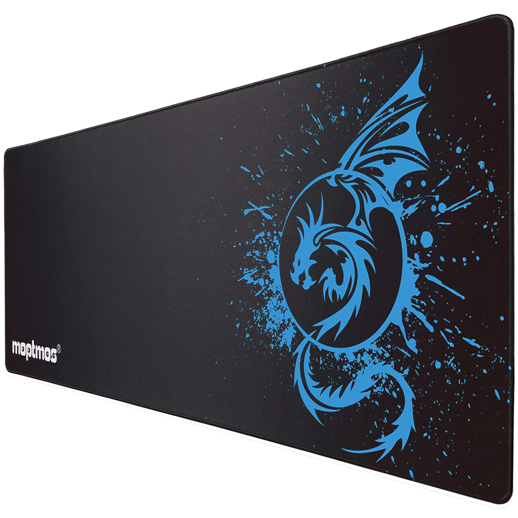 Large Extended Gaming Mouse Pad - High-Speed Fly Dragon Design for PC Gamers & Office Use (Blue) | Perfect for Esports, Workstations & Home Desks