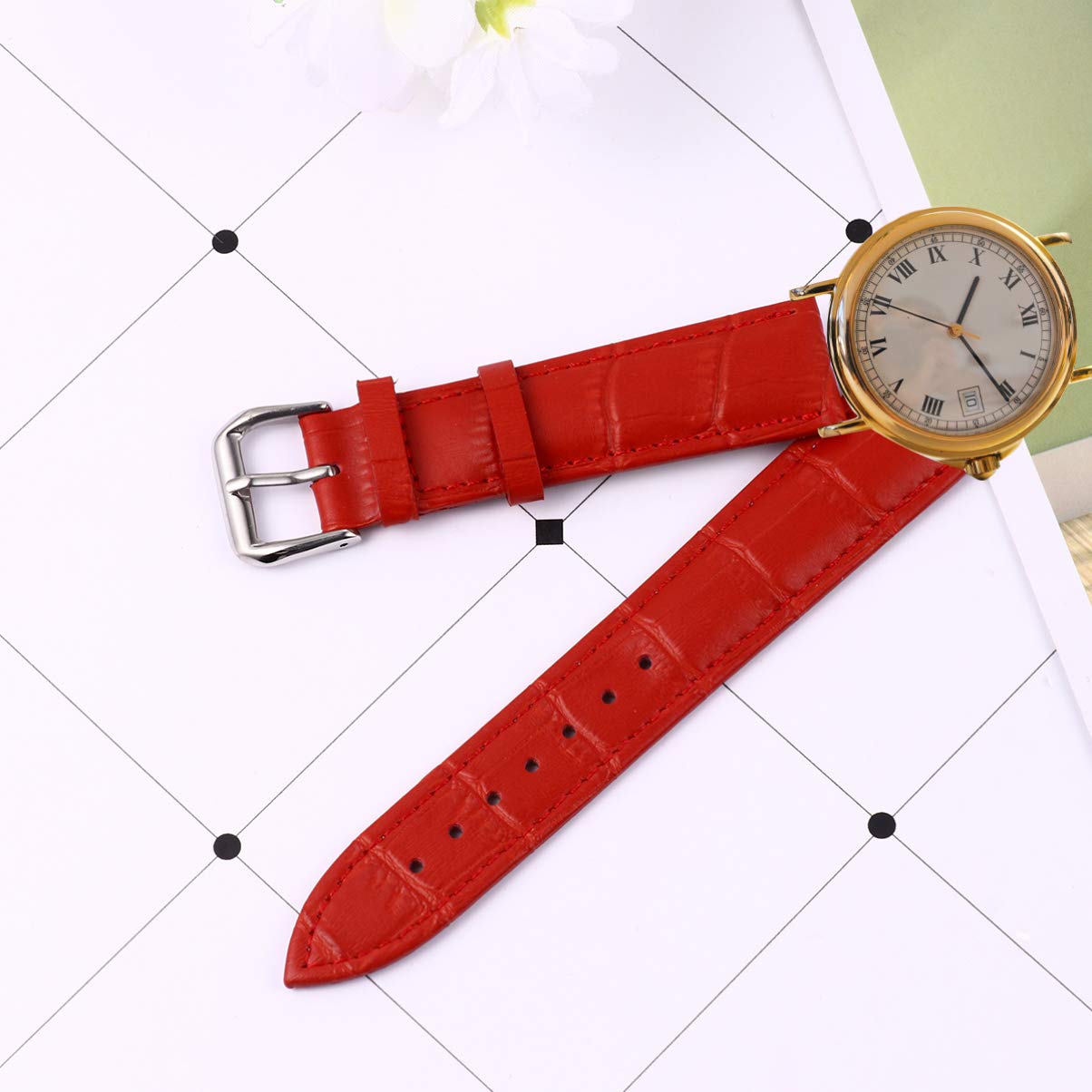 Hemobllo Stylish Women's Leather Watch Band Replacement - Adjustable Fashion Watch Strap for Apple Watch, Fitbit & More - Perfect for Work, Gym & Everyday Wear