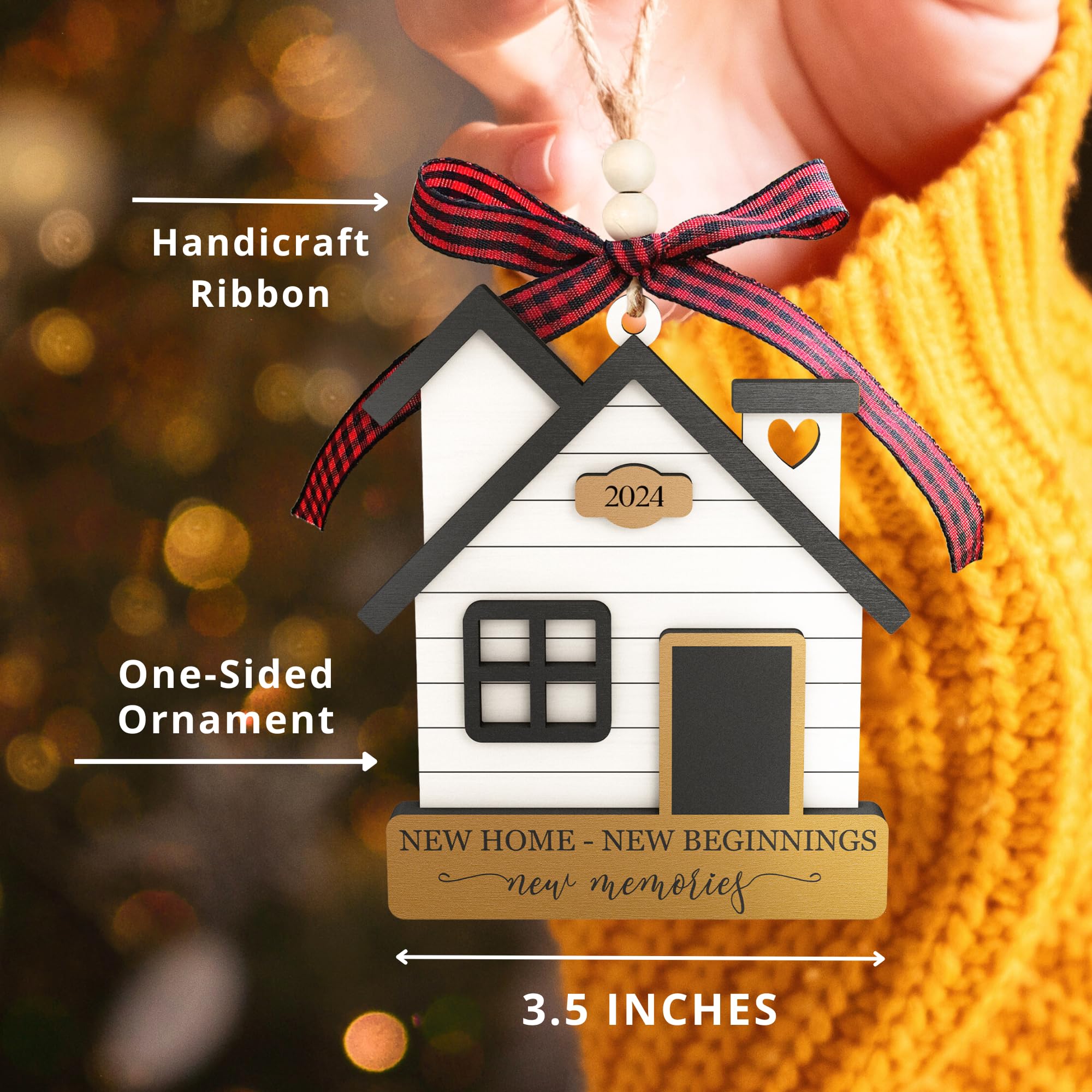 2024 Wooden Housewarming Gift for New Homeowners - Unique Home Decor Present for Women & Couples - Perfect New House Warming Gift Idea for Housewarming Parties & Home Decor