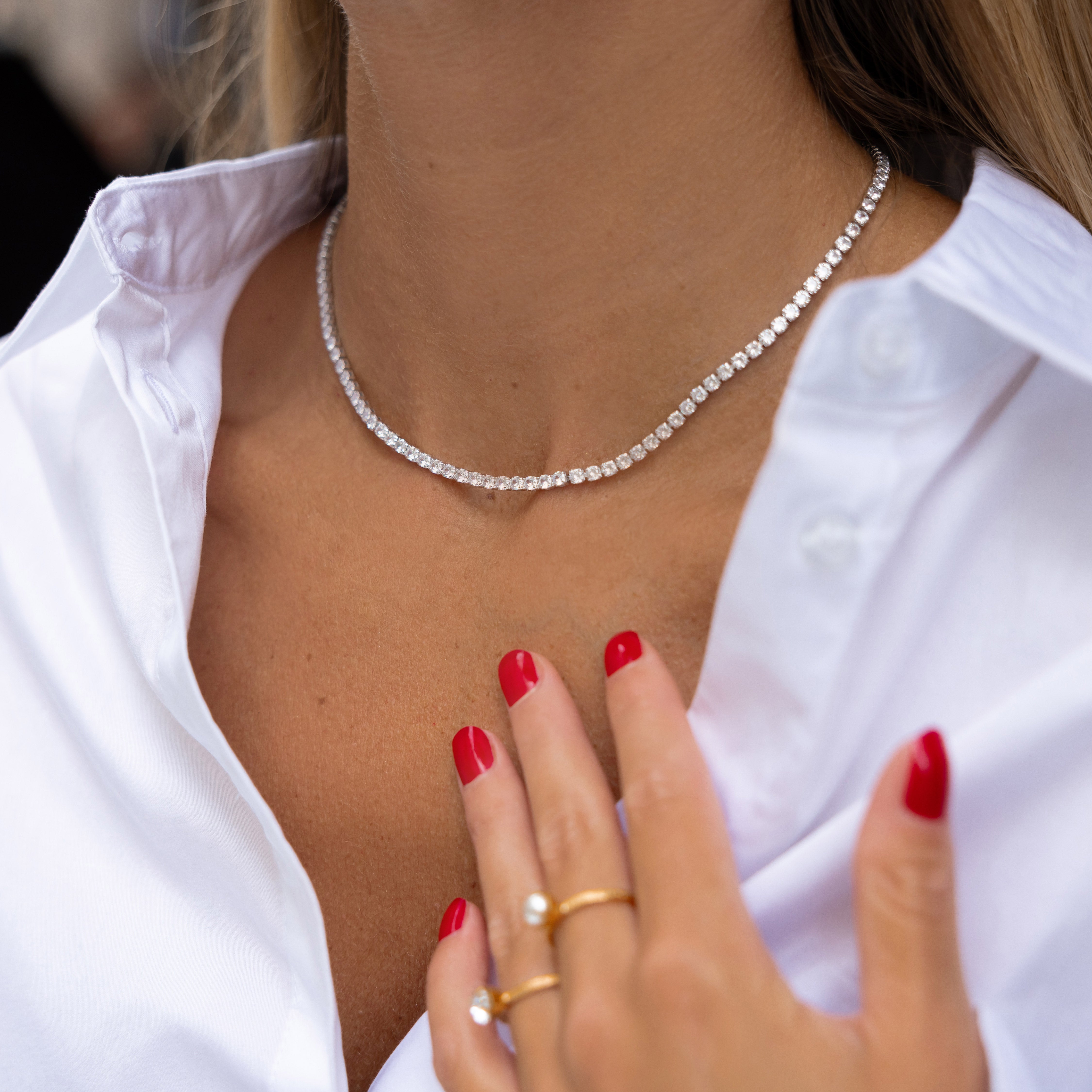 Elegant Mini Zara Necklace with Sparkling Crystals - Perfect for Everyday Wear, Parties & Special Occasions