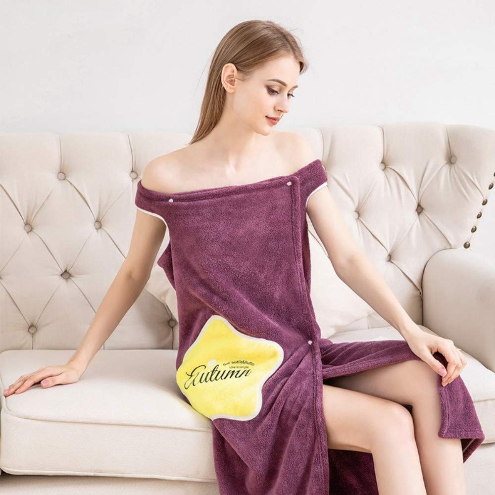 Premium Soft & Absorbent Microfiber Bath Towel - Ultra Plush Wearable Bathrobe for Women, Home, Hotel & Spa - Perfect for Relaxation, Travel & Gifting (Medium)