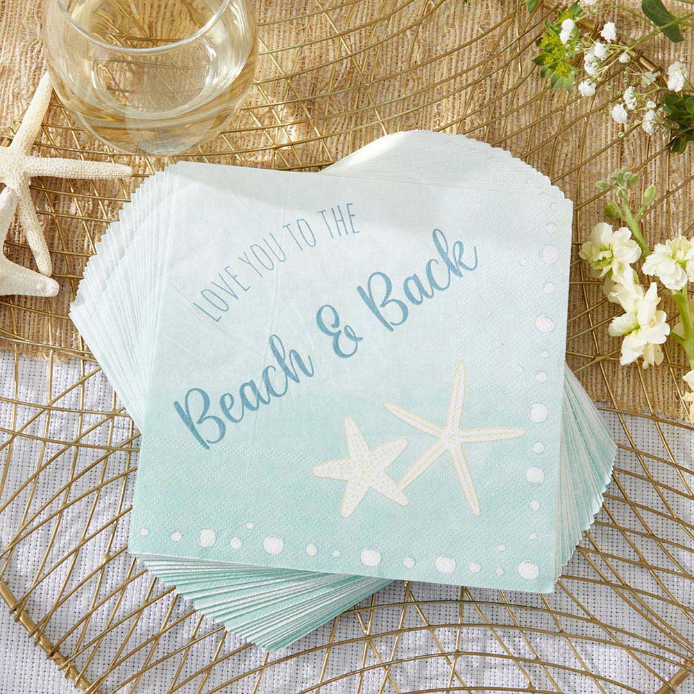 Premium 2-Ply Paper Napkins for Beach Party - Set of 30, Disposable Party Supplies for Summer BBQ, Picnic, and Outdoor Gatherings