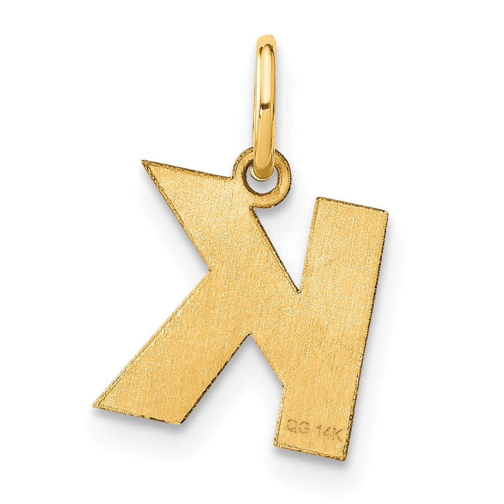 14K Gold Block Letter K Pendant Necklace for Women - Personalized Initial Jewelry Gift for Her - Perfect for Birthdays, Anniversaries & Everyday Wear