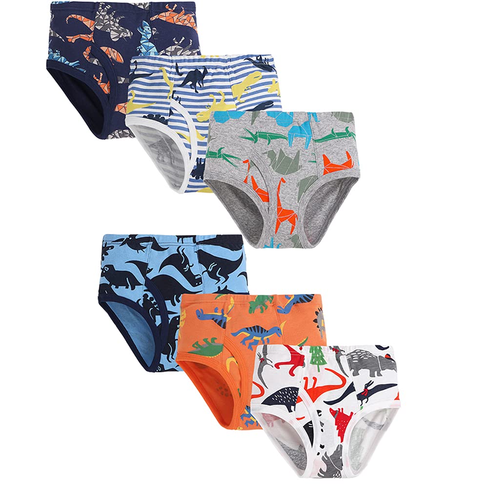 Benetia Boys' Cotton Underwear 5-Pack - Soft Breathable Kids Underwear Set for School, Sports & Daily Wear - Assorted Colors (Sizes 4-14)