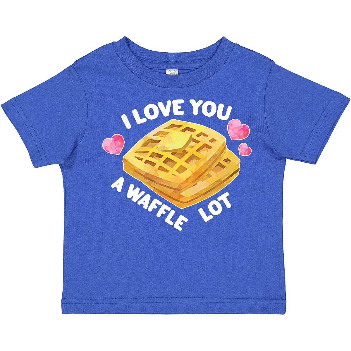 Inktastic Valentine's Day 'I Love You a Waffle Lot' Hearts Toddler T-Shirt - Cute Valentine's Gift for Kids & Toddlers - Perfect for Family Photos, Playdates & Holiday Celebrations