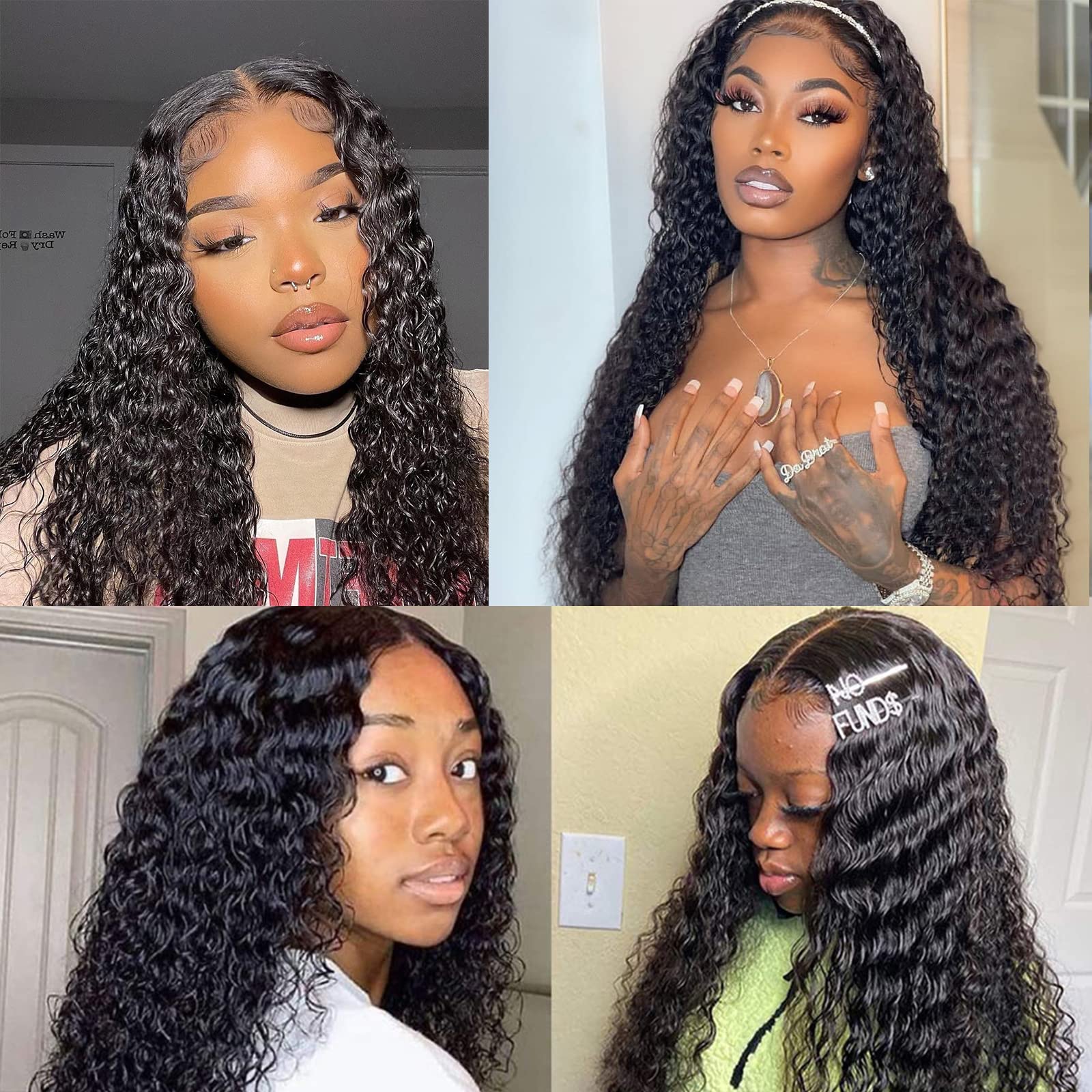 ISEE 10A Grade Human Hair Wigs for Black Women - 28 Inch Transparent Lace Closure, Pre Plucked Wet Water Wave, 150% Density Deep Curly with Baby Hair | Natural Look for Daily Wear, Parties & Special Occasions