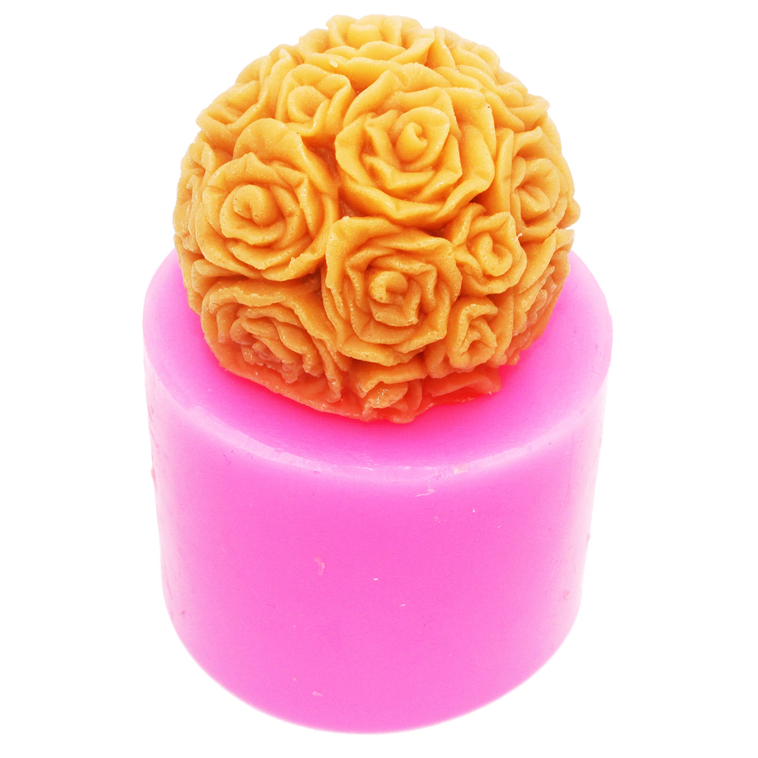 Premium Silicone Candle & Soap Molds - Longzang Ball Rose S0245 DIY Craft Molds for Handmade Candles, Soap Making, Bath Bombs & Home Decor Gifts