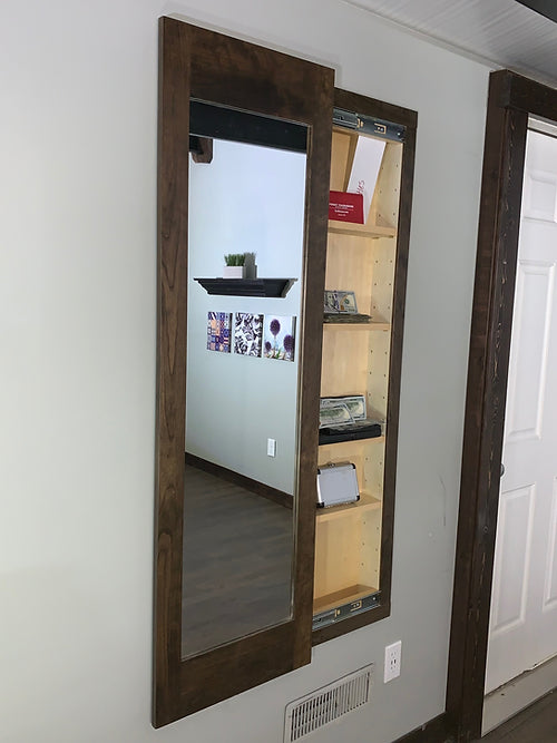 Go Secret Storage Full Length Sliding Concealment Mirror - Hidden Safe for Valuables, Jewelry & Cash - Perfect for Bedroom, Bathroom or Closet Security