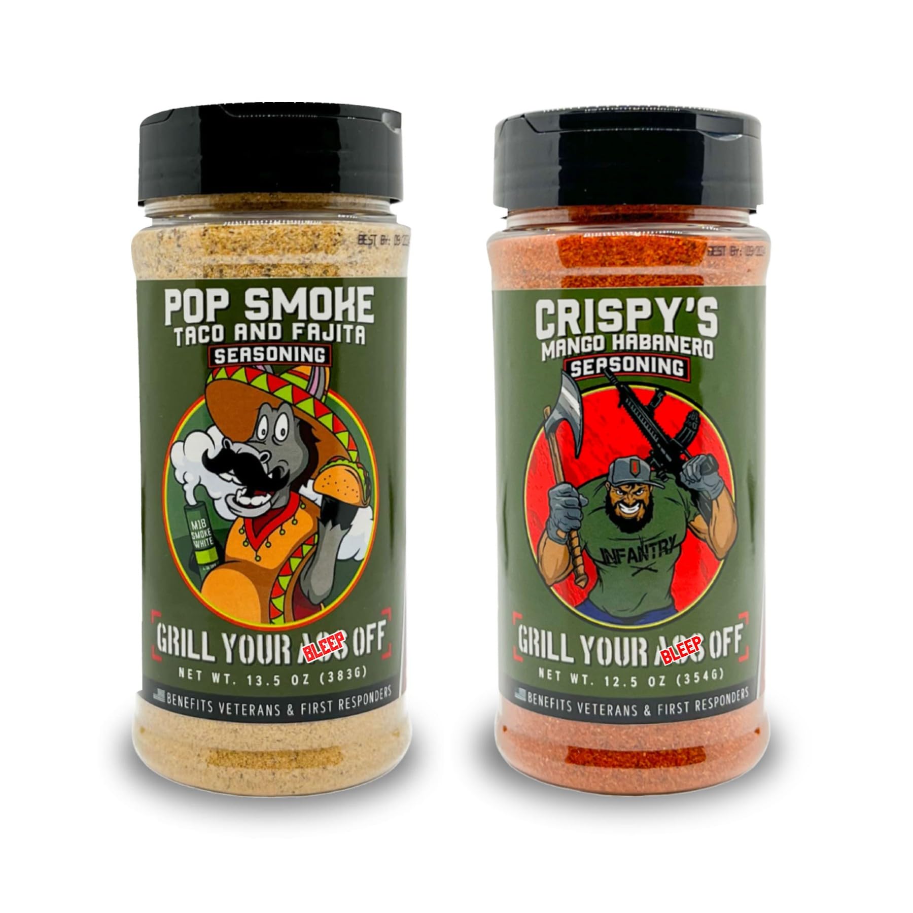 Grill Your Ass Off Taco Pack - Mango Habanero & Taco Fajita Seasoning Set | Perfect for BBQ, Mexican Dishes & Spicy Food Lovers