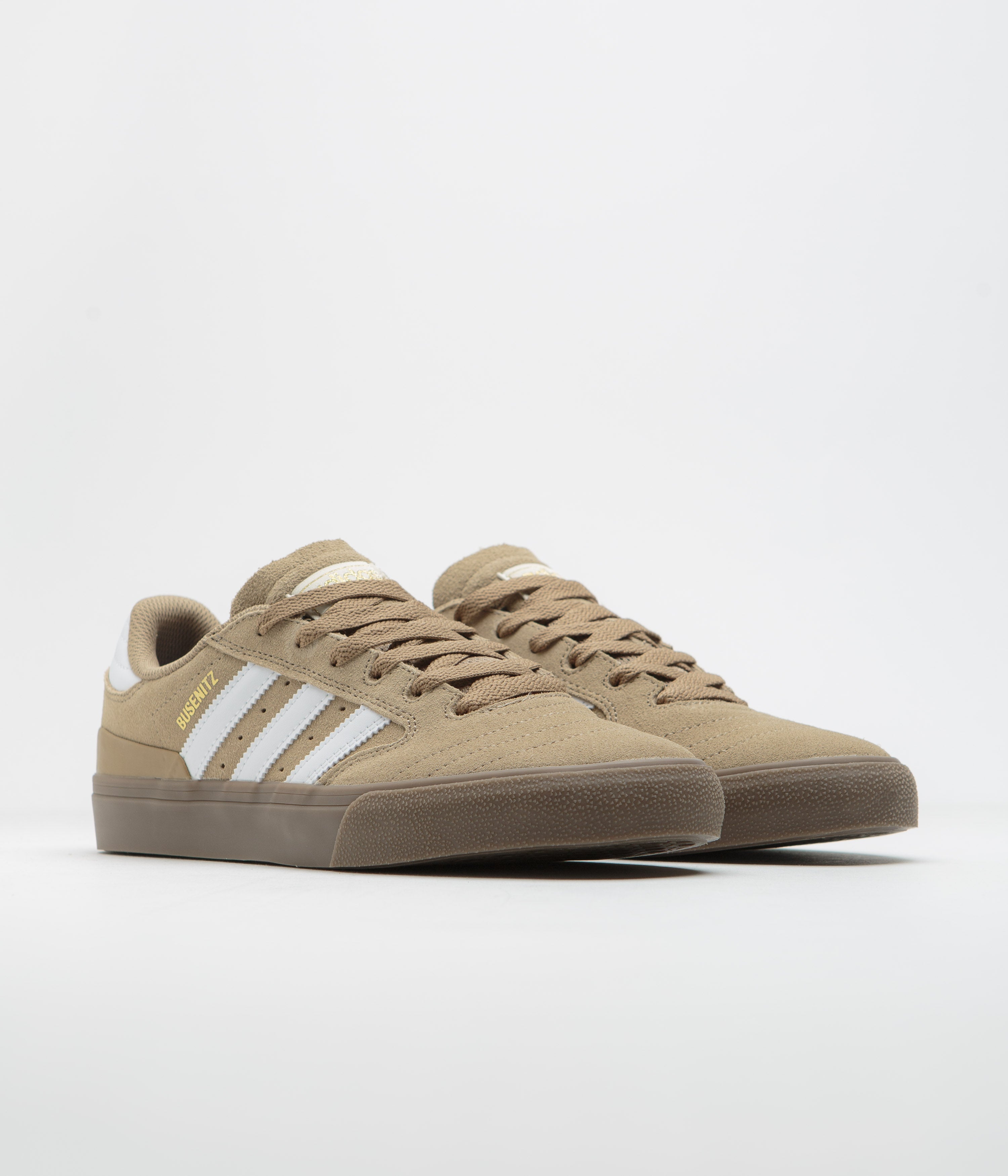 Adidas Busenitz Vulc II Skate Shoes - Cardboard/Chalk White/Gold Metallic - Men's High-Performance Skateboarding Sneakers for Street Style & Urban Fashion