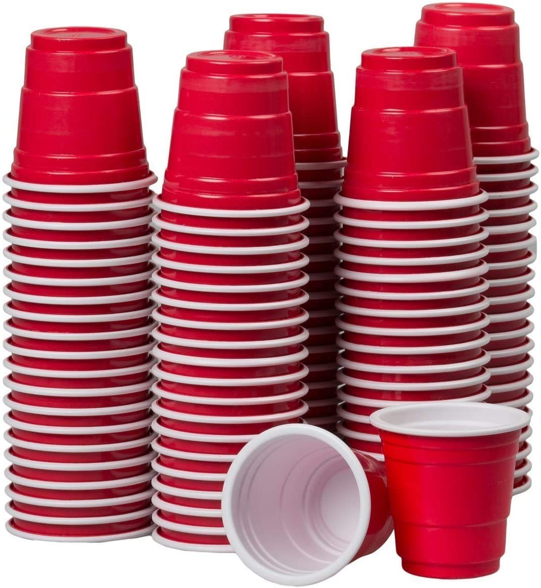 20 Mini Red Solo Cups - Disposable Party Shot Glasses for Beer, Cocktails & Shots - Perfect for Weddings, BBQs, Tailgates & College Parties